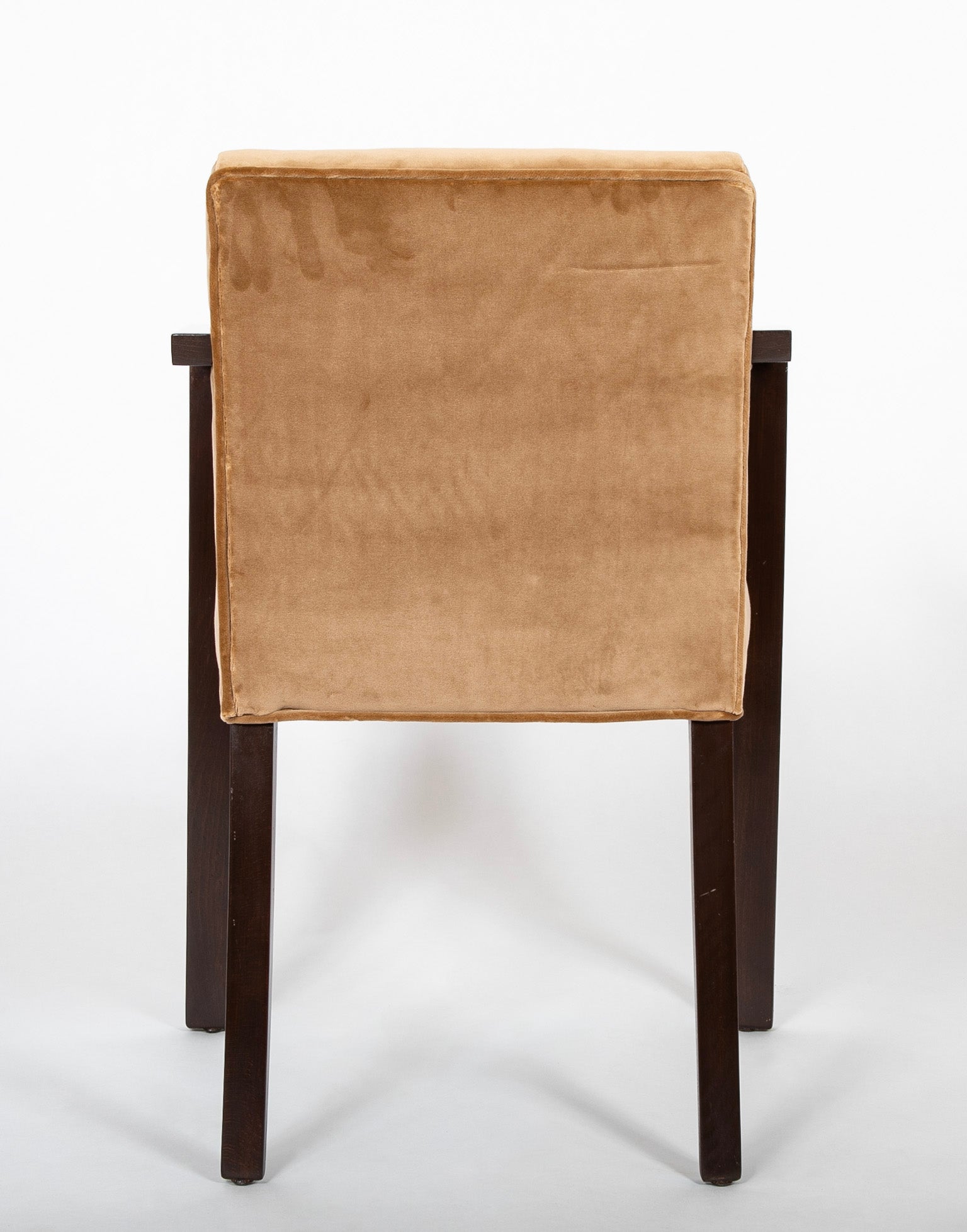 A Pair of 1940's French Armchairs in Tan Velvet