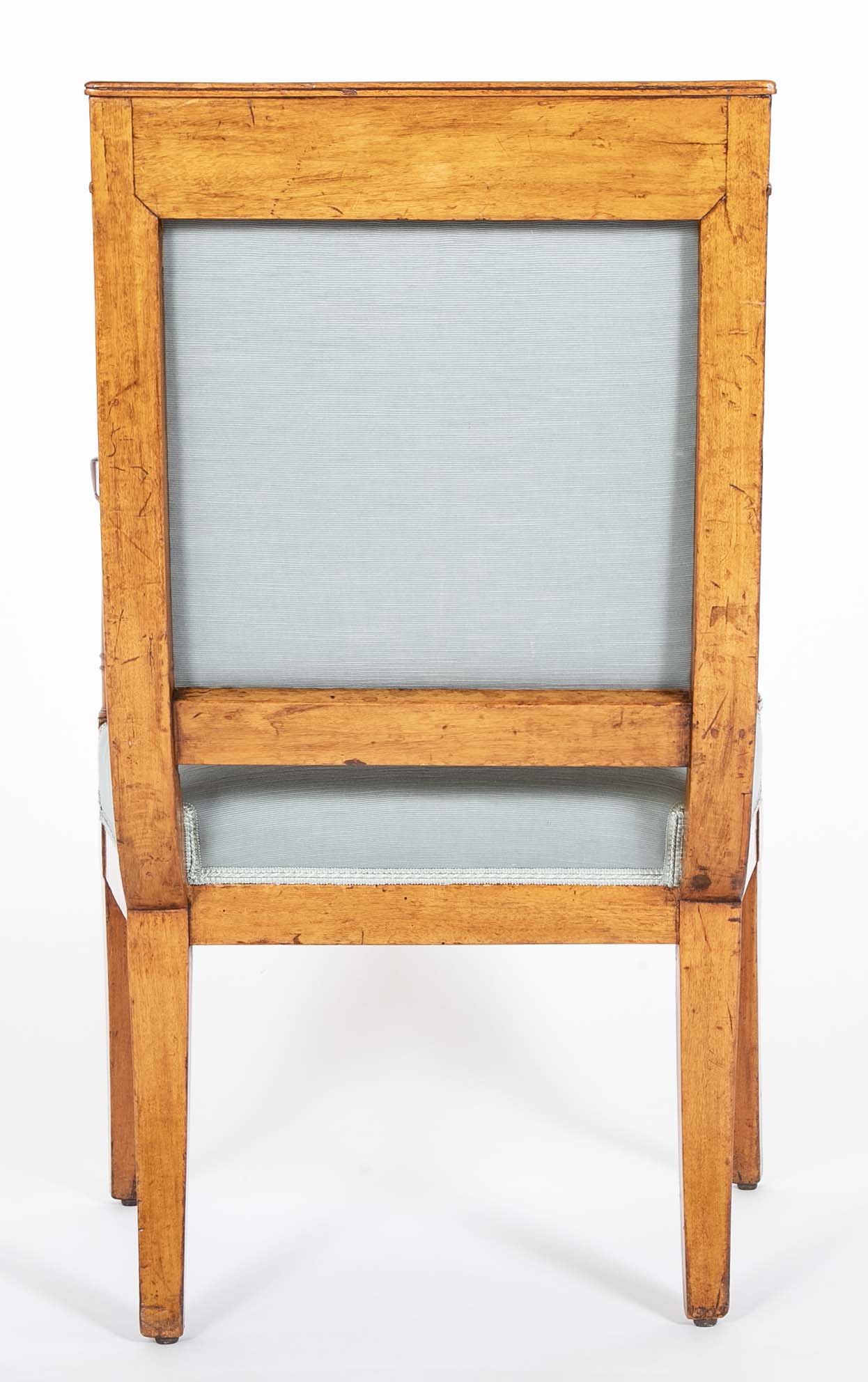 Suite of Four French Empire Mahogany Armchairs