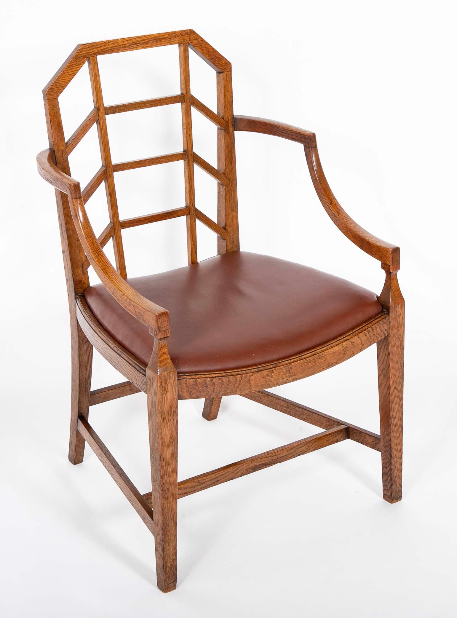 A Pair of Cotswold School Oak Armchairs