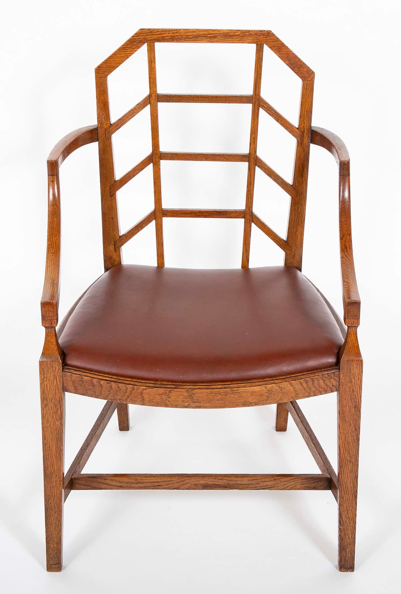 A Pair of Cotswold School Oak Armchairs