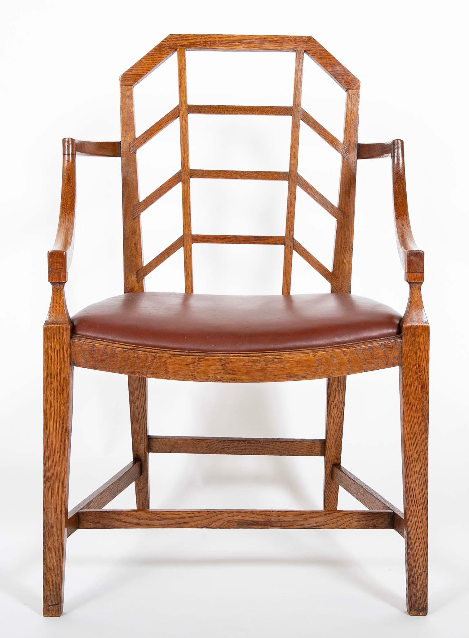 A Pair of Cotswold School Oak Armchairs