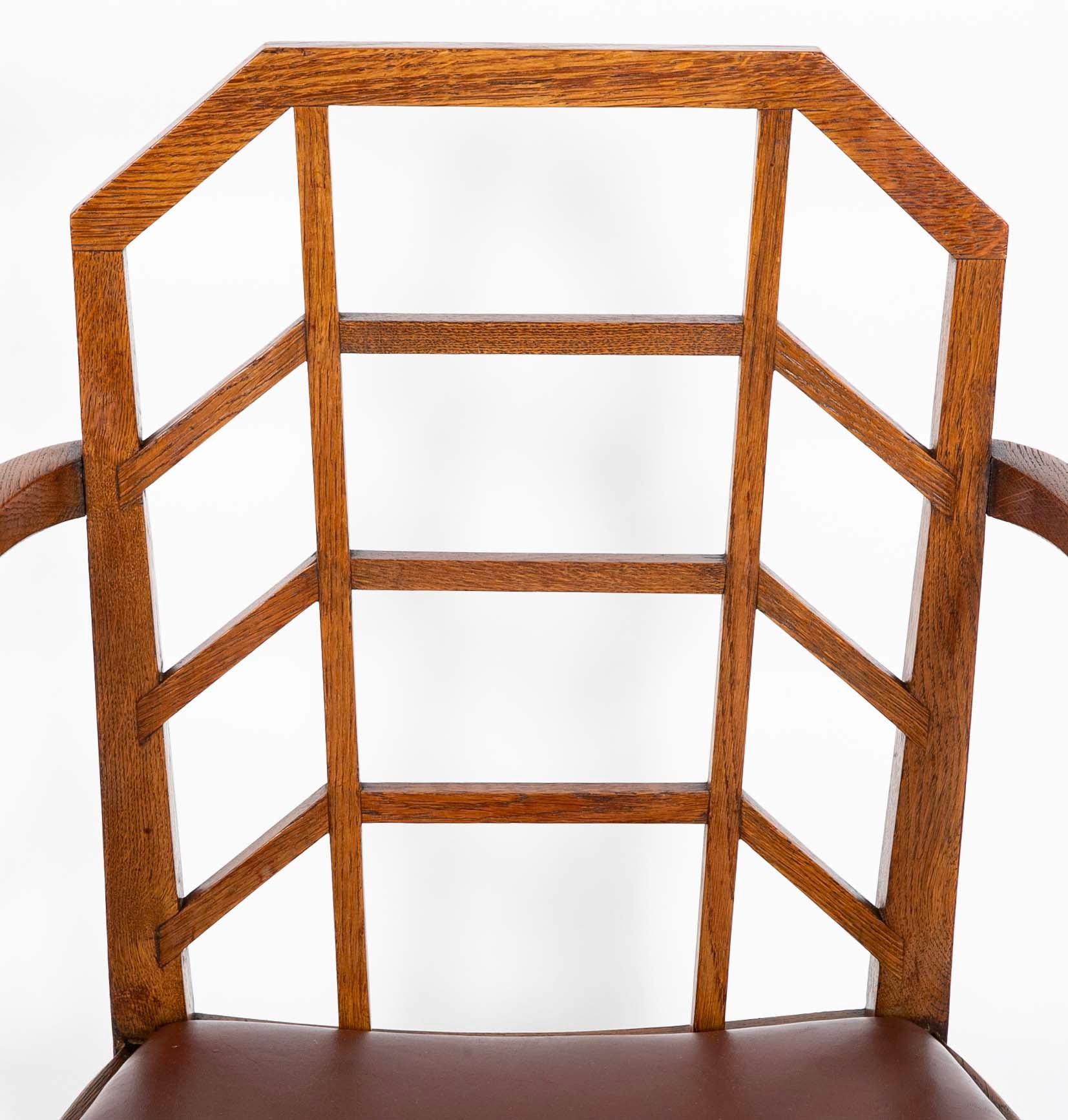 A Pair of Cotswold School Oak Armchairs