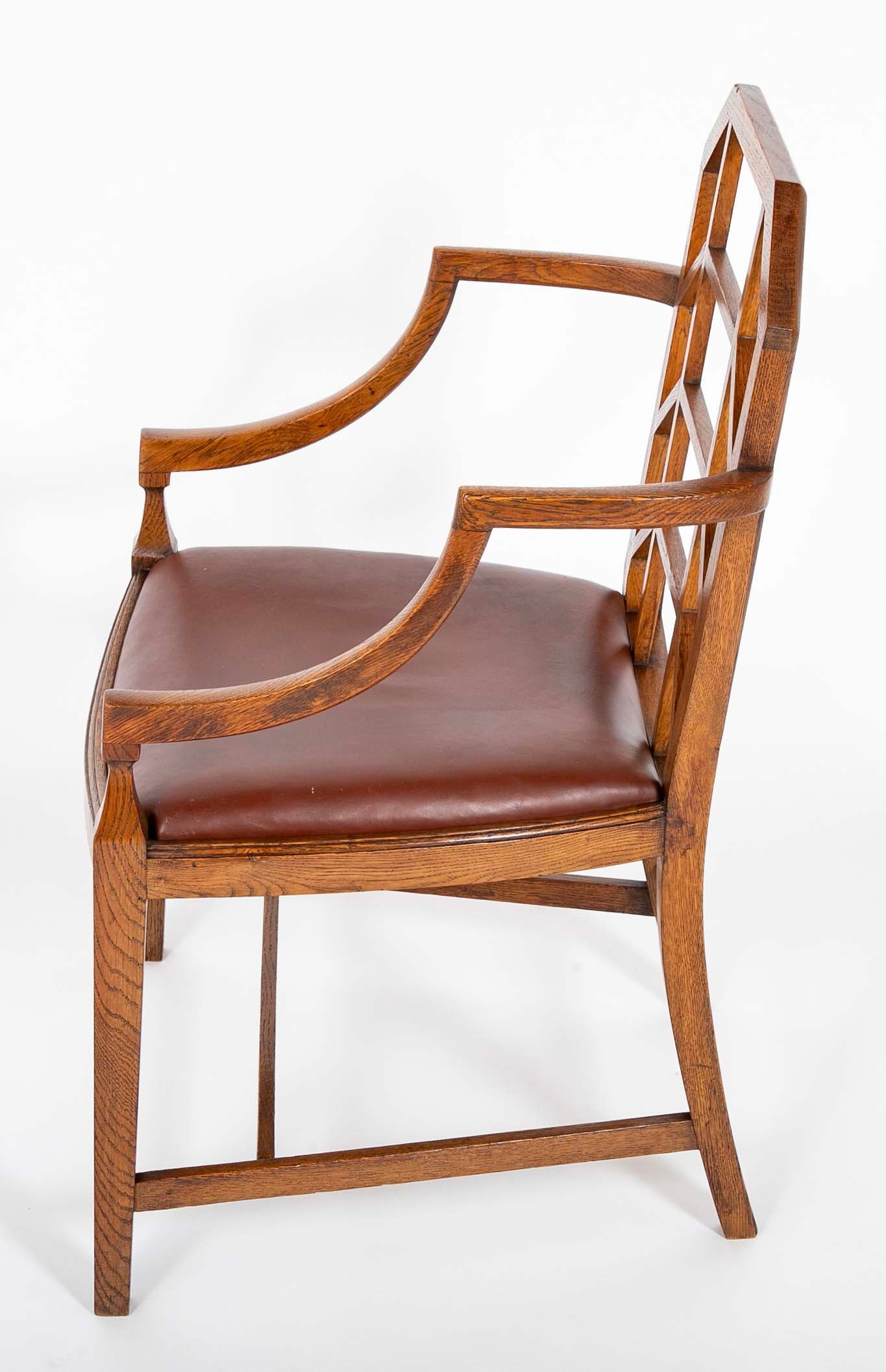 A Pair of Cotswold School Oak Armchairs