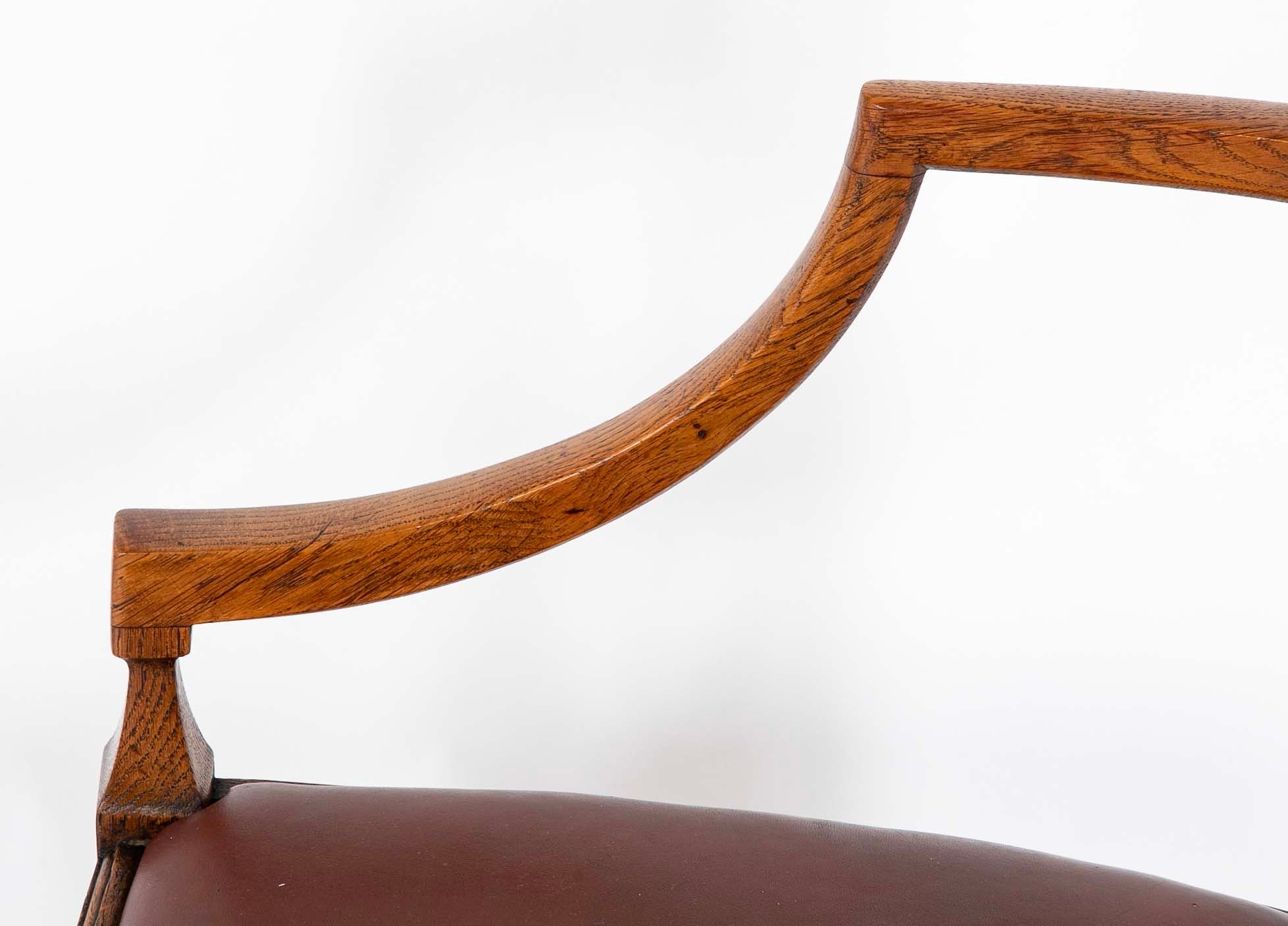 A Pair of Cotswold School Oak Armchairs