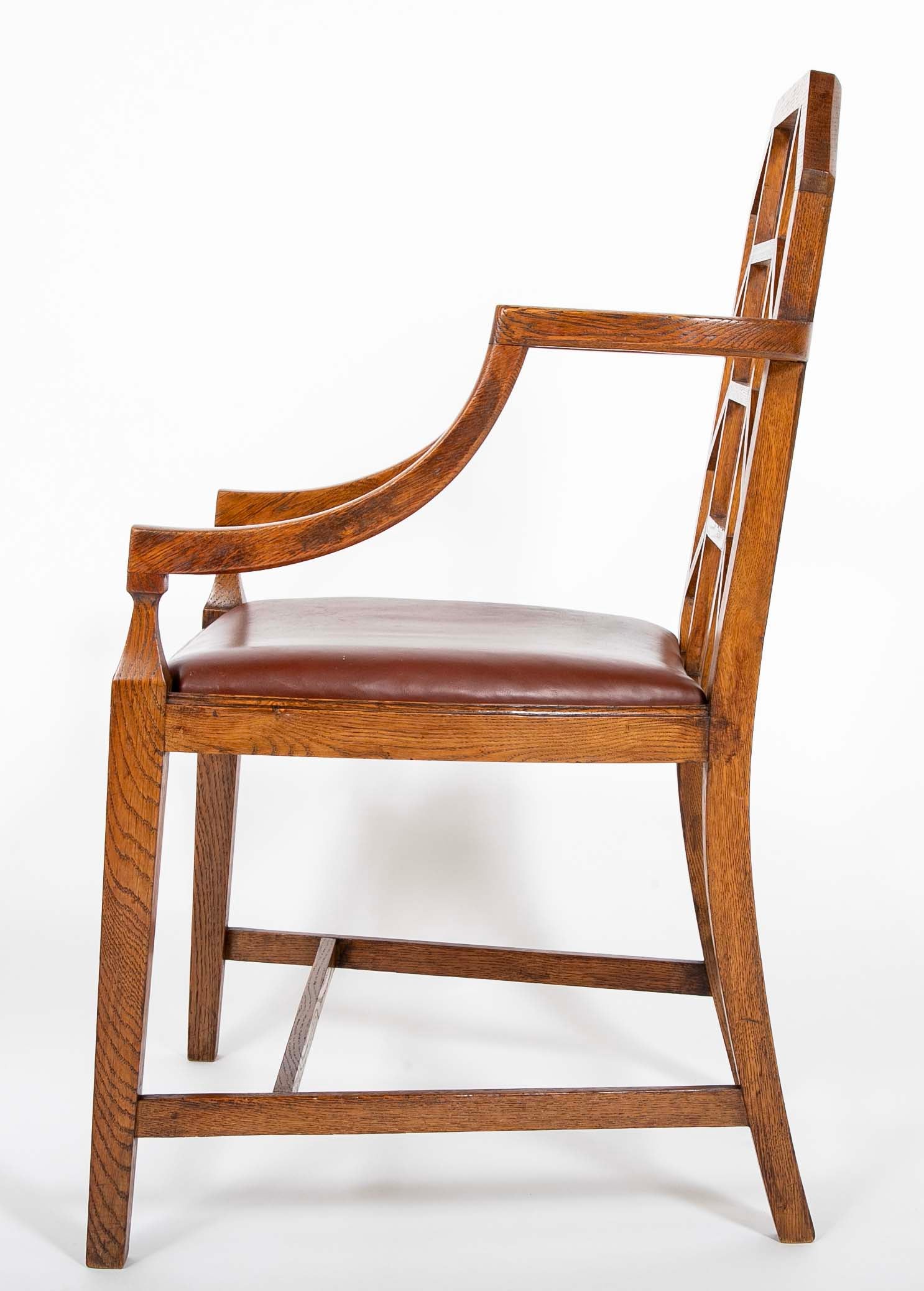 A Pair of Cotswold School Oak Armchairs