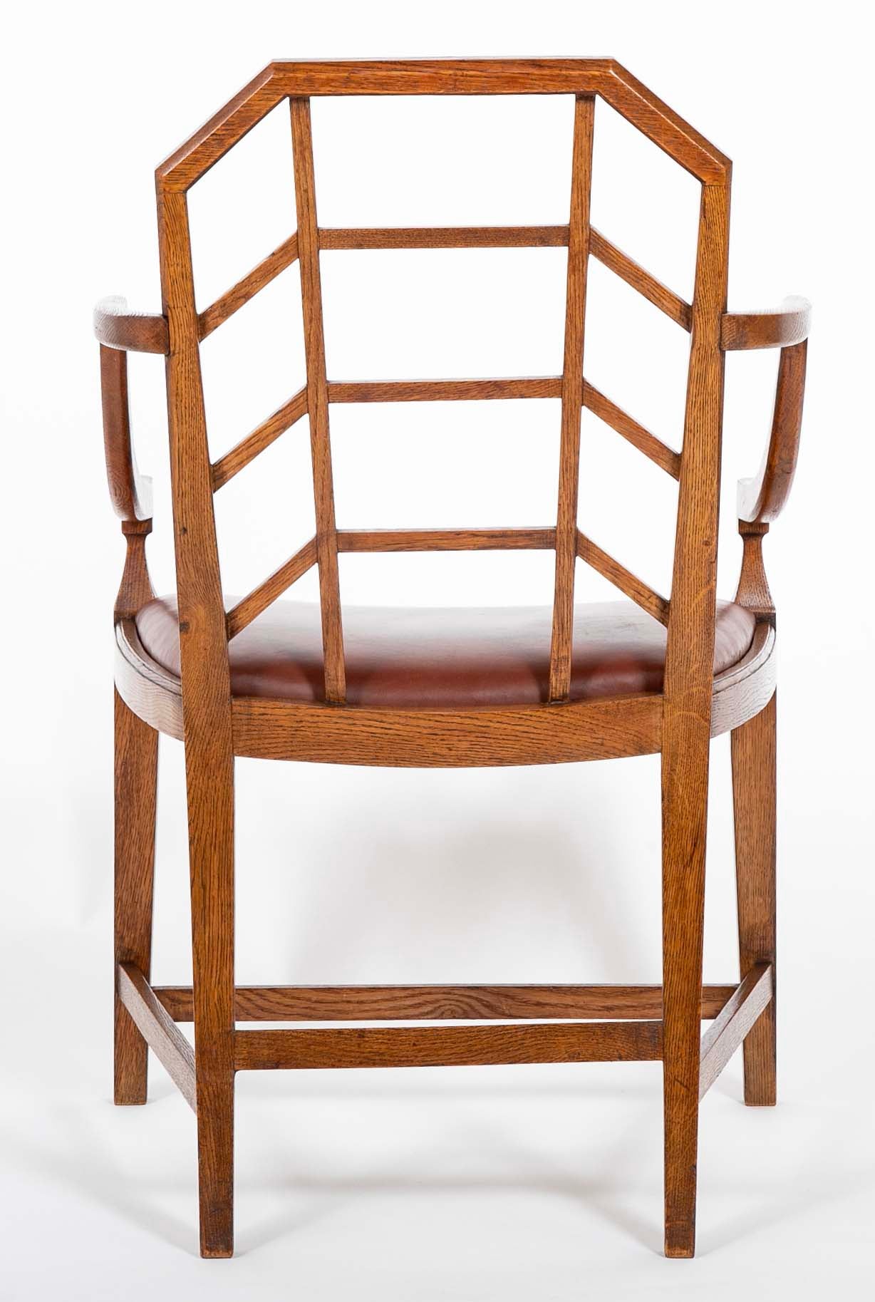 A Pair of Cotswold School Oak Armchairs