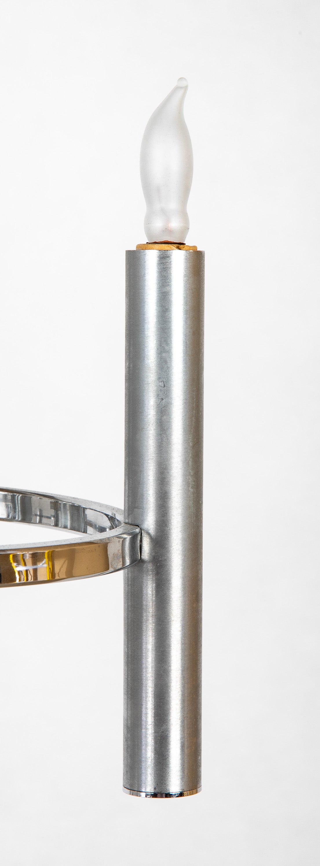 Gaetano Sciolari 12 Arm Chrome Chandelier
