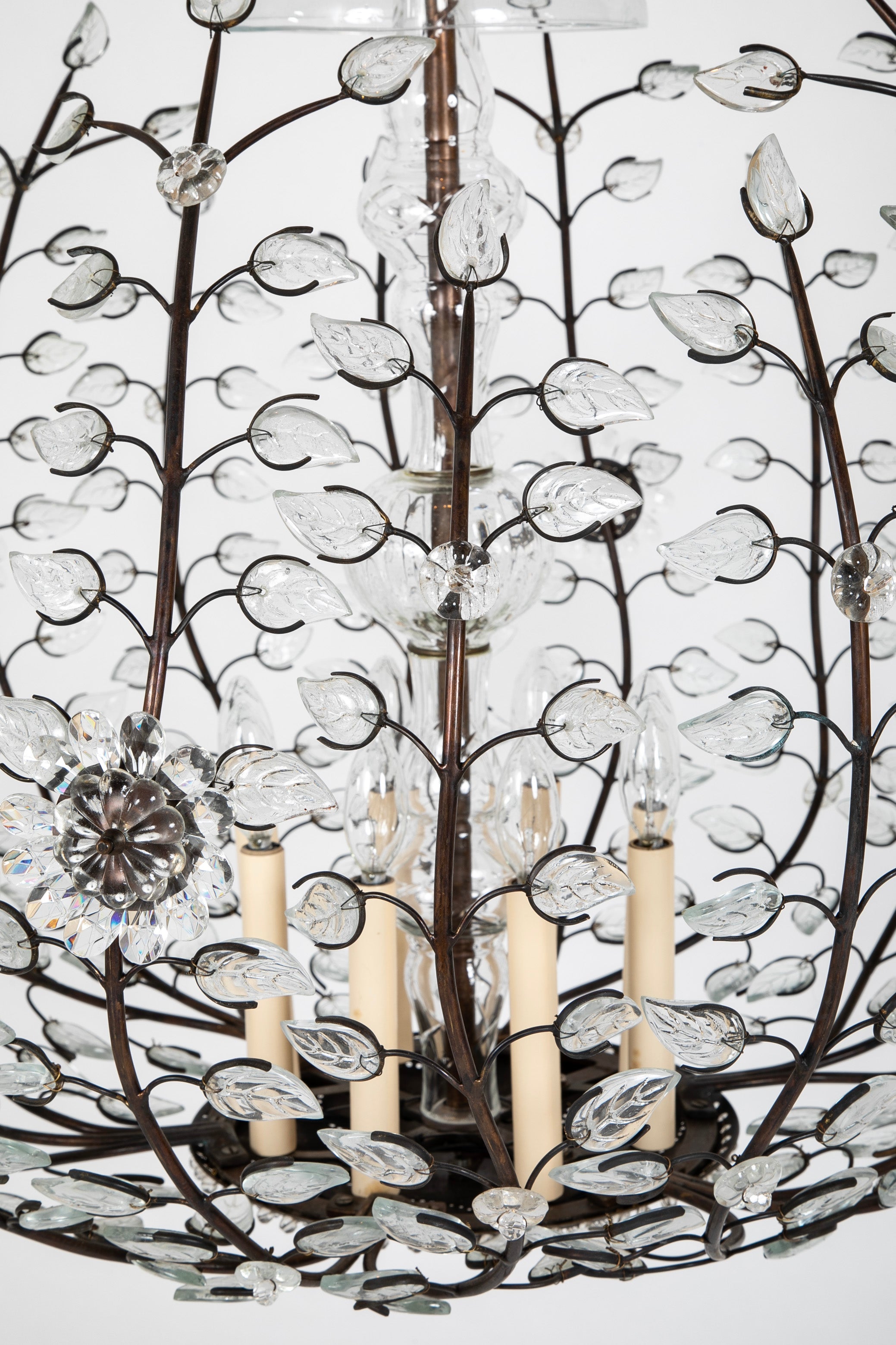 Large Spherical Chandelier in the Manner of Maison Bagues