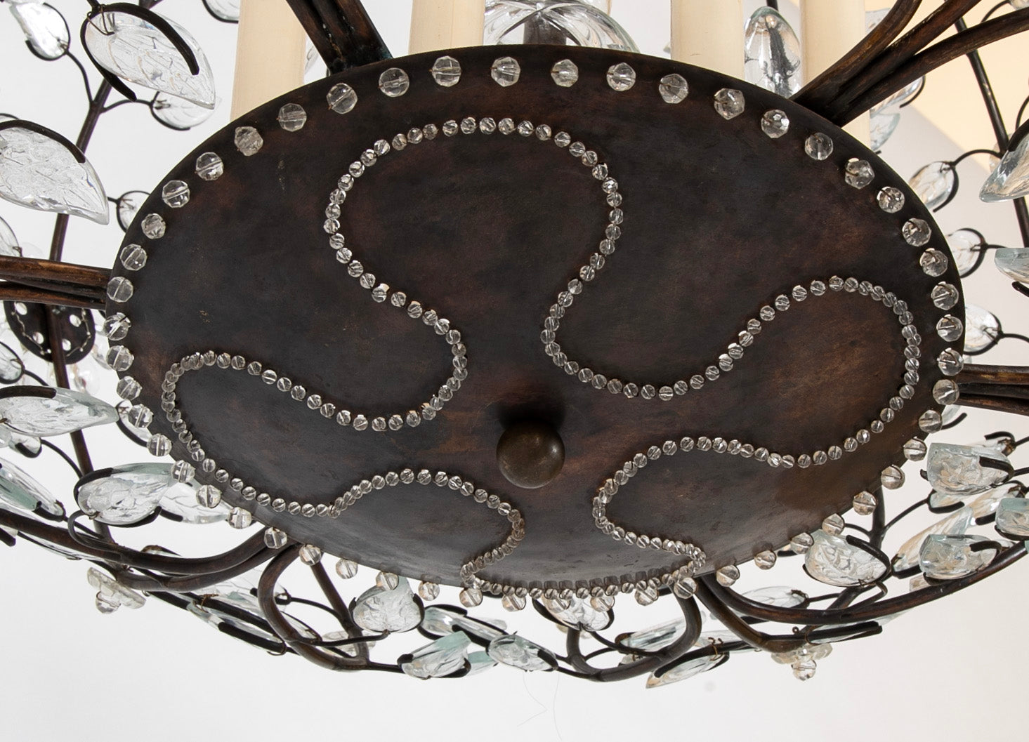 Large Spherical Chandelier in the Manner of Maison Bagues