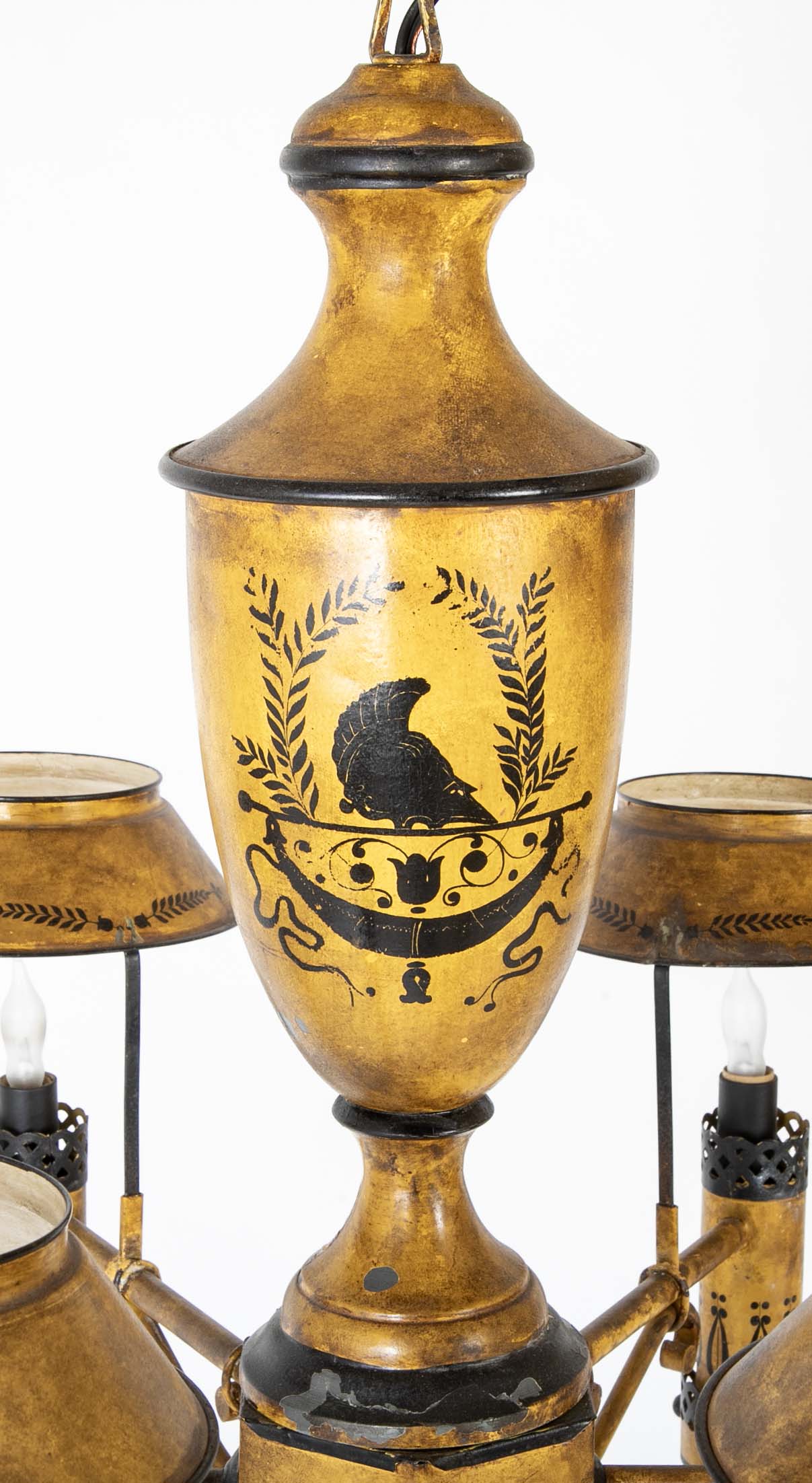 Charming Five Light French Tole Chandelier