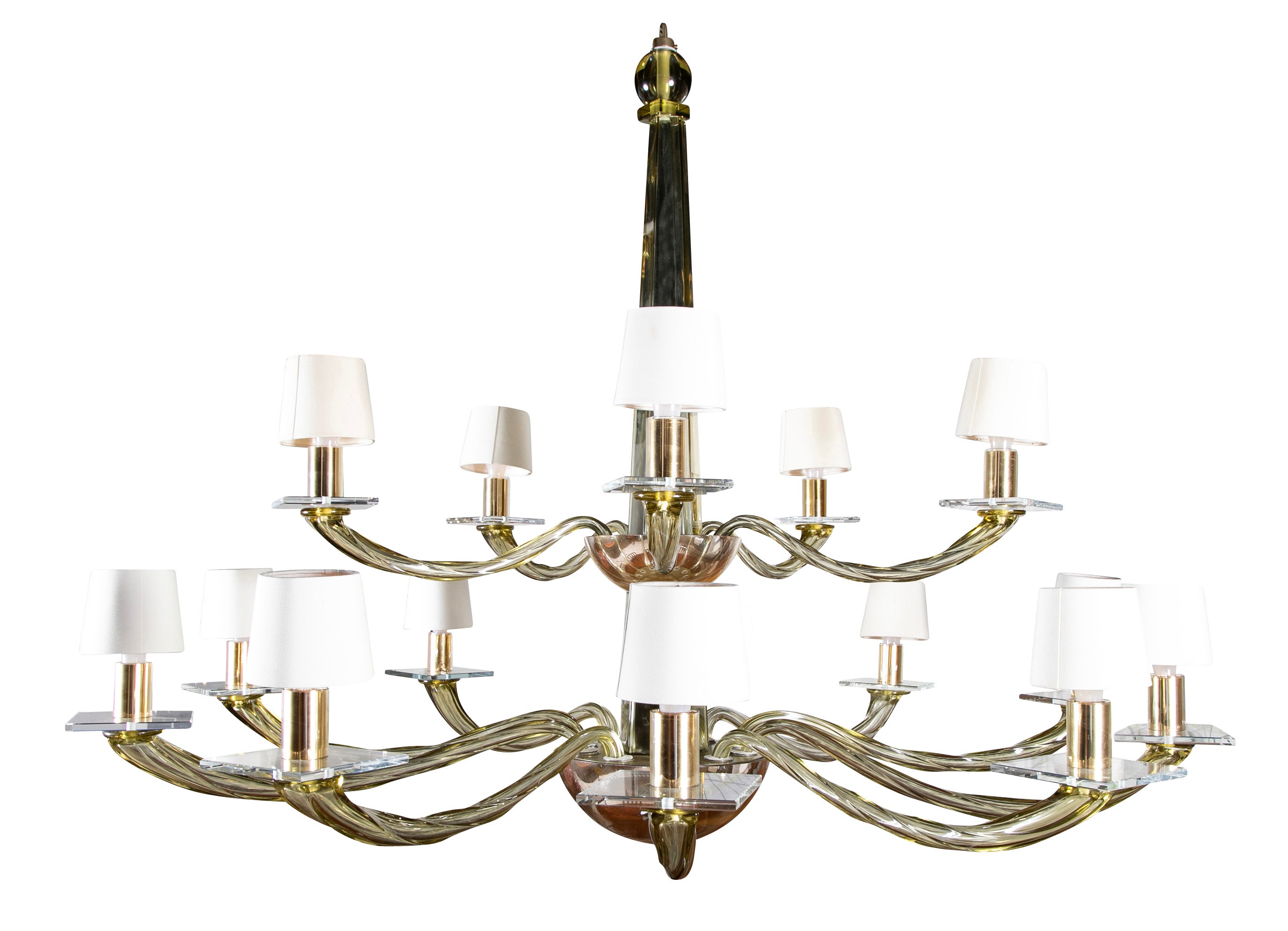 A Large Donghia 15 Arm Murano Glass Chandelier