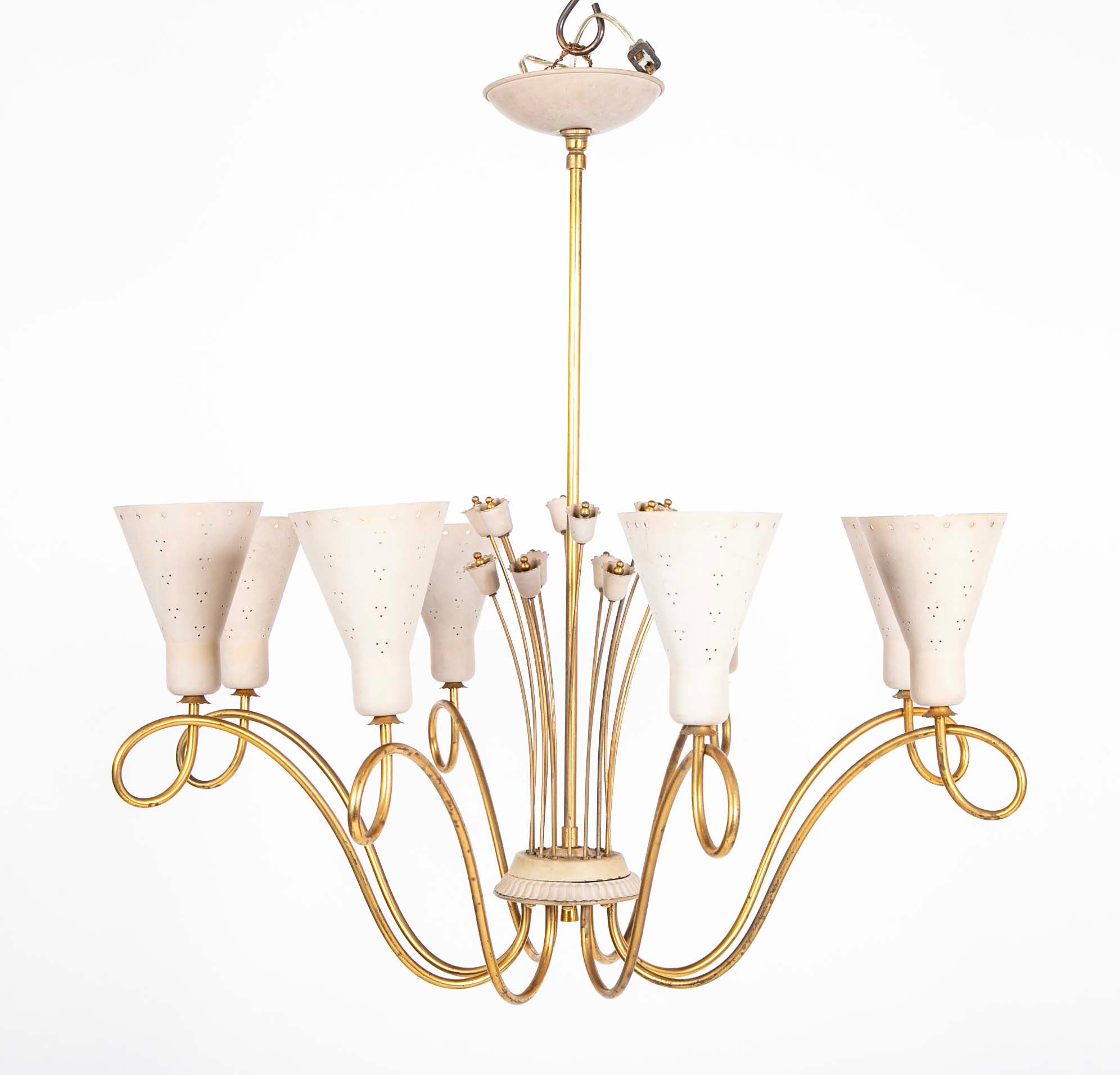 Mid-Century Chandelier by Paavo Tynell for Lightolier
