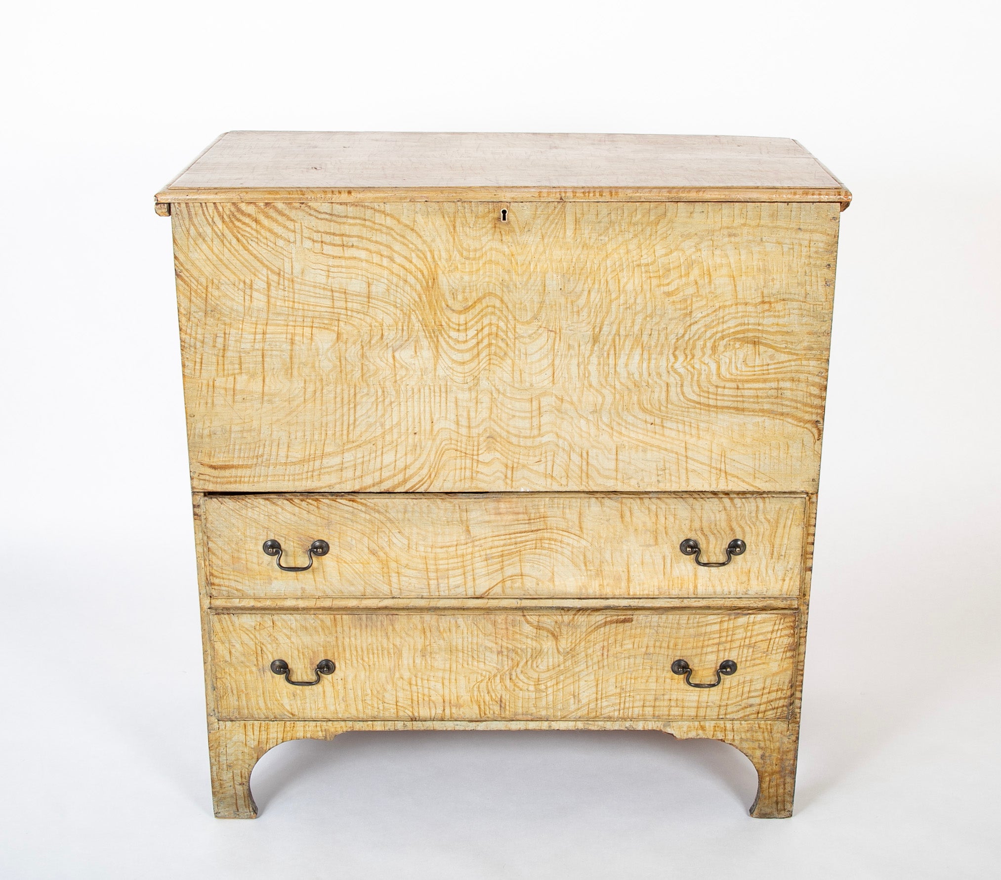 Early 19th Century Vermont Painted Pine Blanket Chest