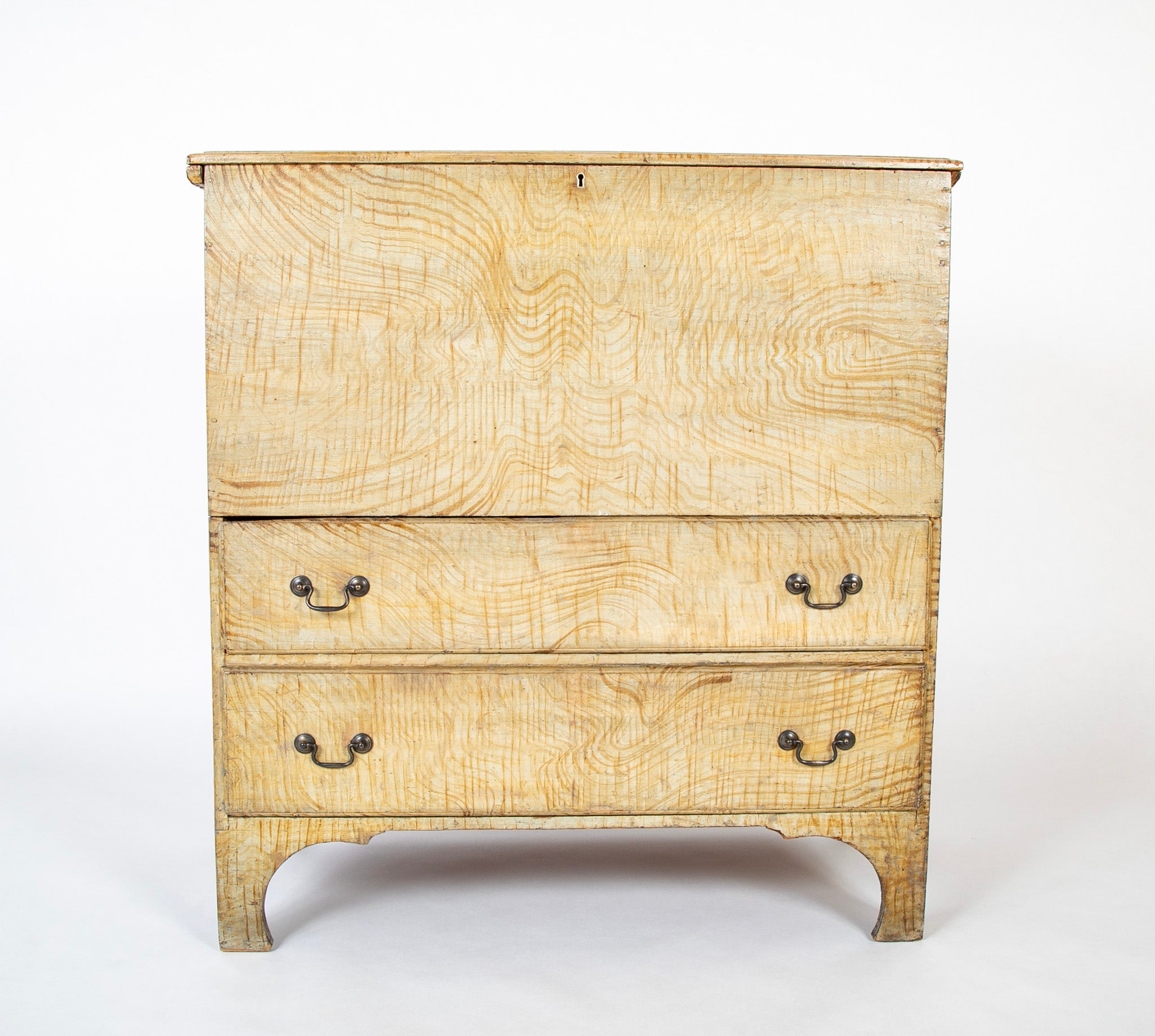 Early 19th Century Vermont Painted Pine Blanket Chest