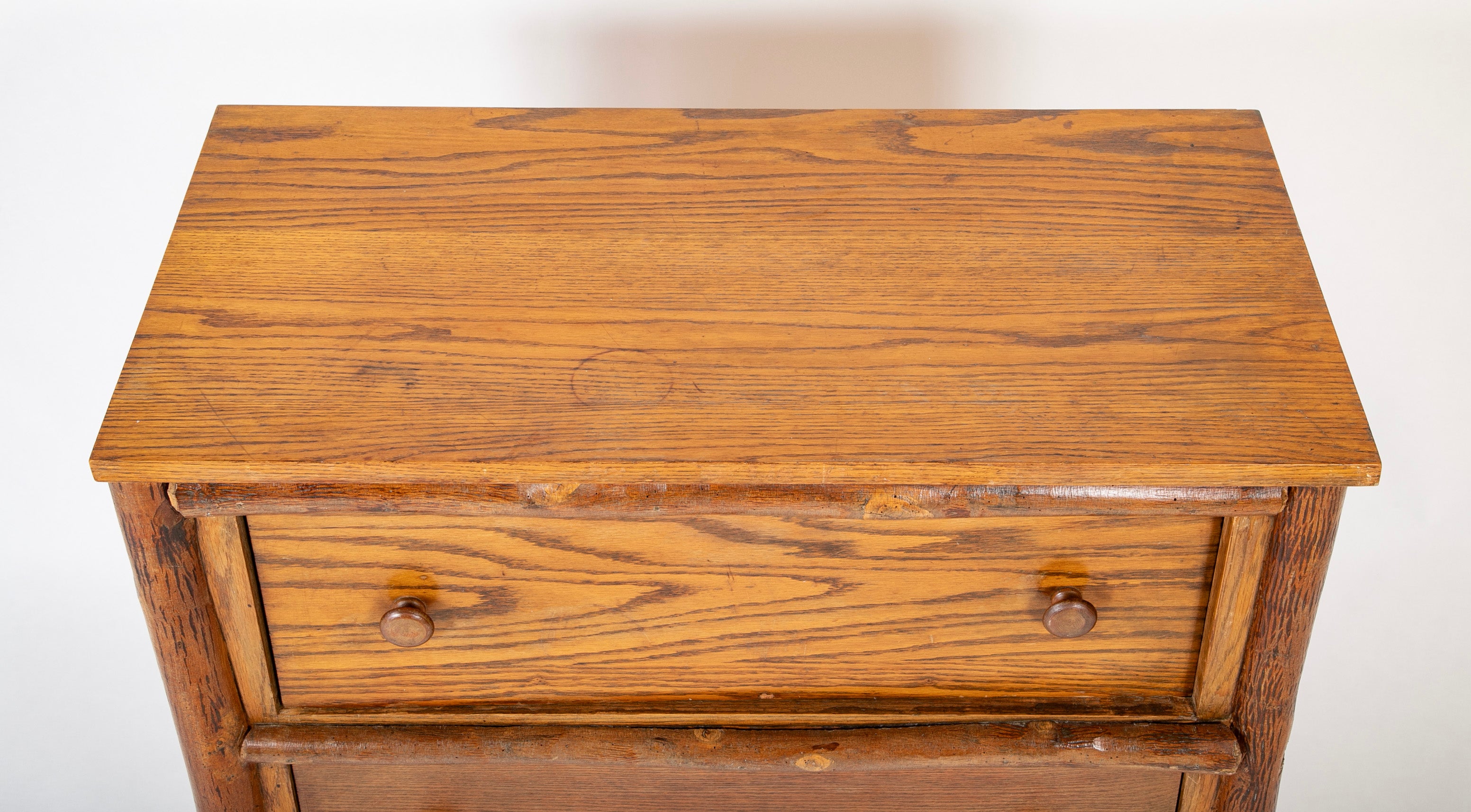 A Three Drawer Hand Crafted Oak Chest by Old Hickory Furniture