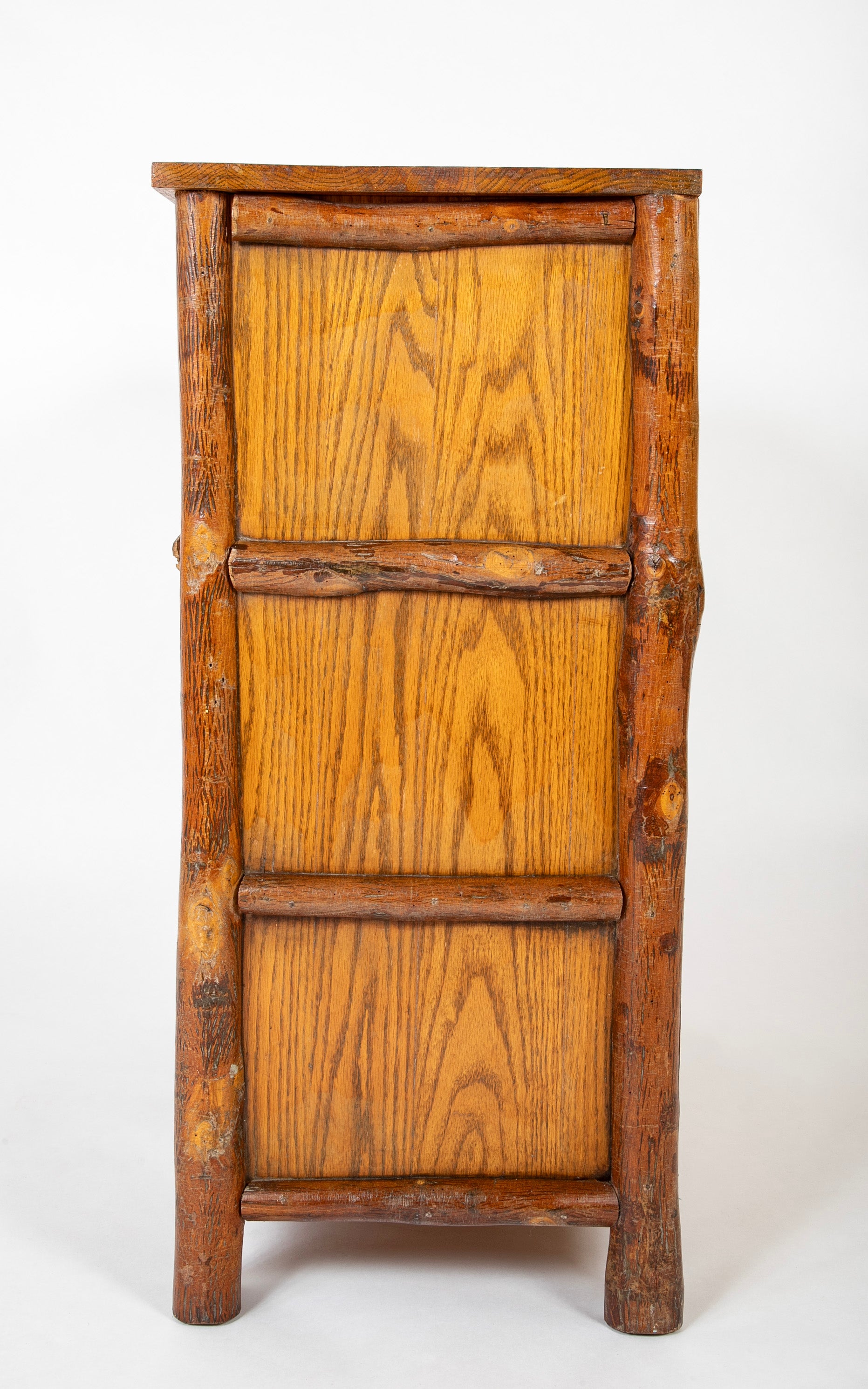 A Three Drawer Hand Crafted Oak Chest by Old Hickory Furniture