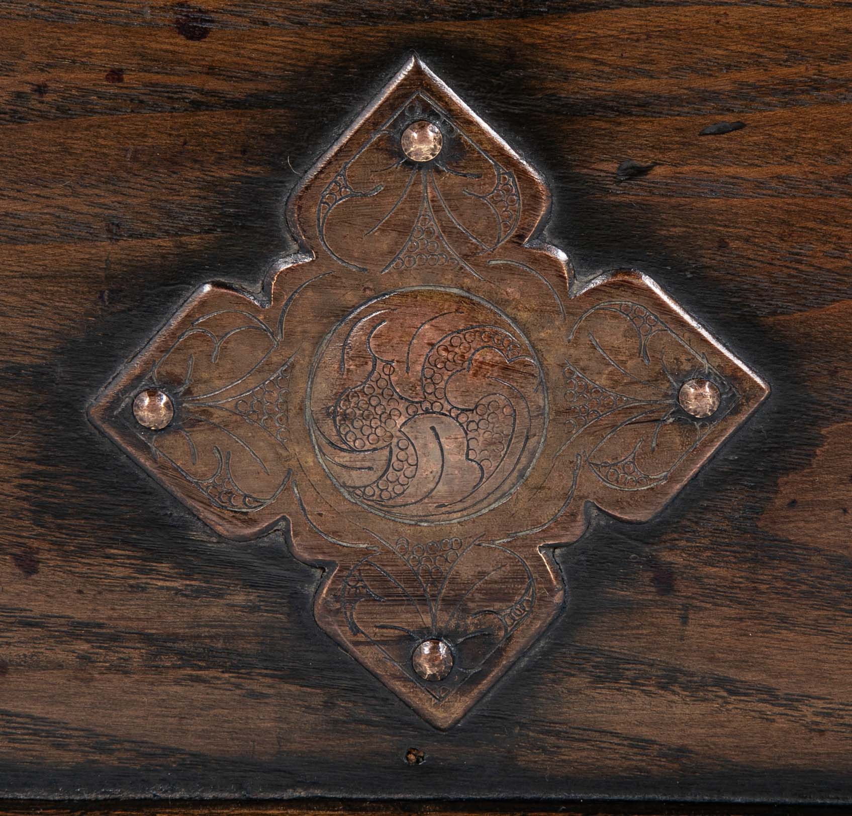 Korean Two Drawer and Drop Down Cupboard Door Chest of Zelkova Wood