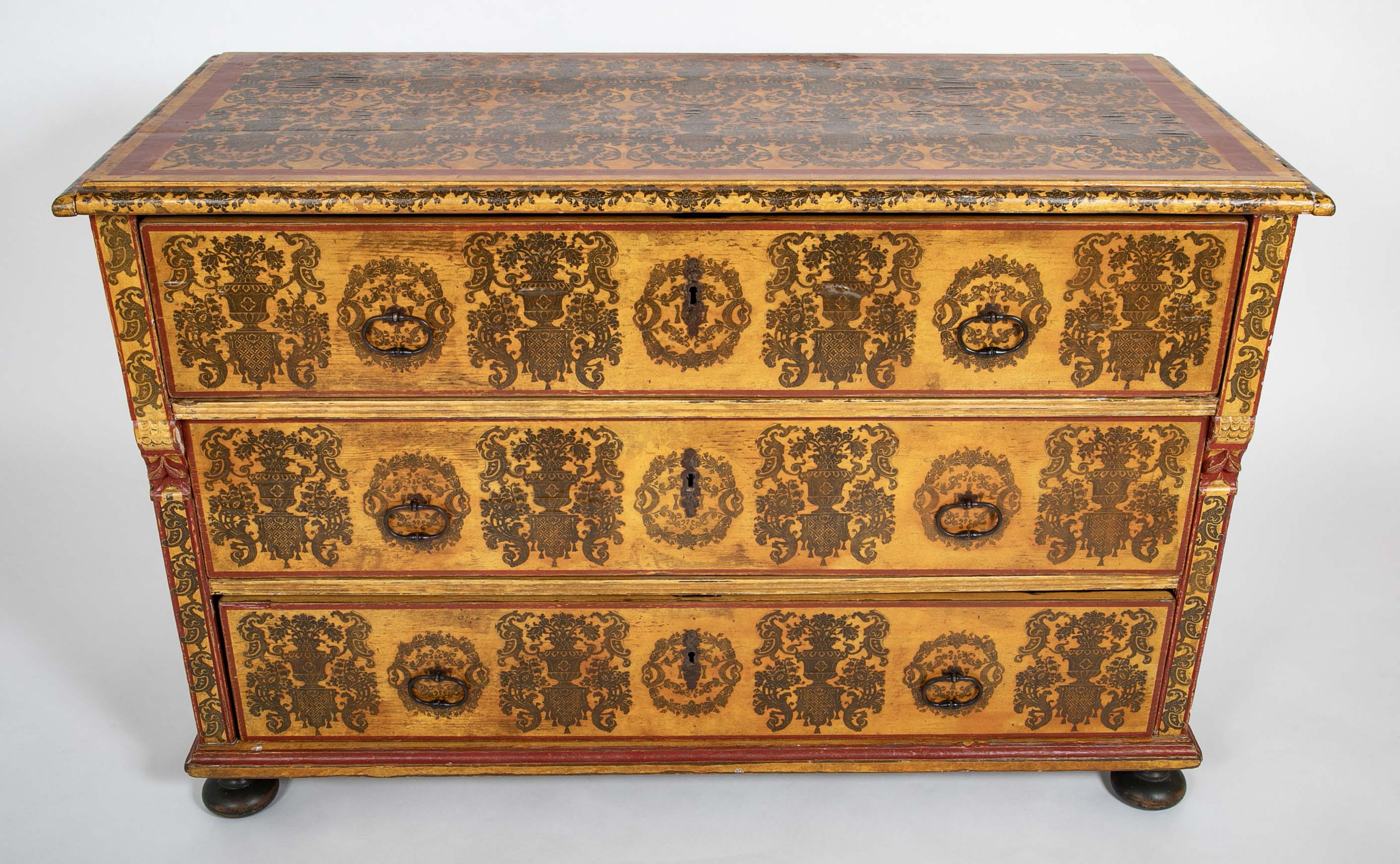 Venetian Baroque Decoupage & Polychrome Painted Chest