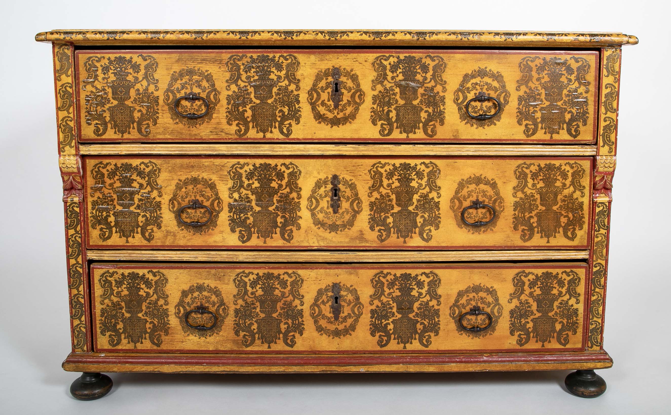 Venetian Baroque Decoupage & Polychrome Painted Chest