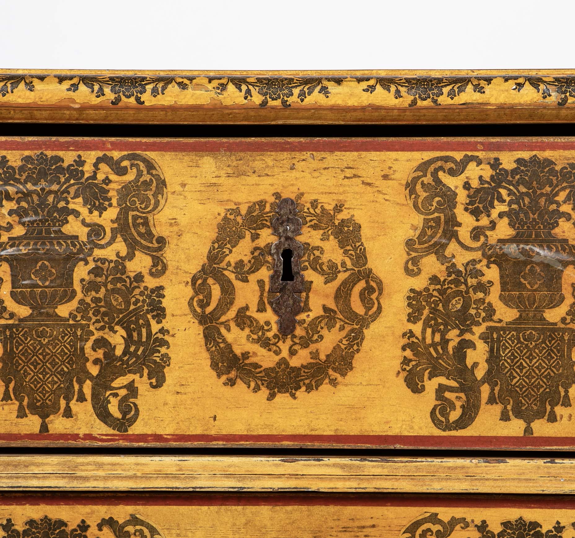 Venetian Baroque Decoupage & Polychrome Painted Chest