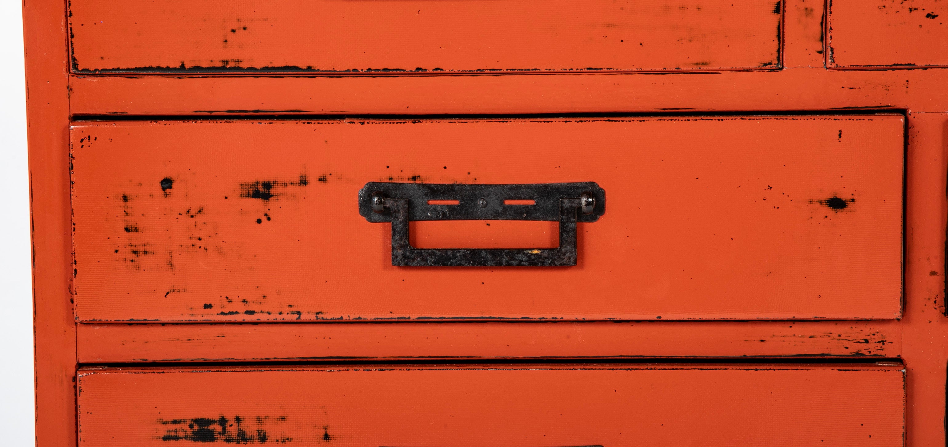 Japanese Red Lacquered "Choba Dansu" - Merchant's Storage Chest