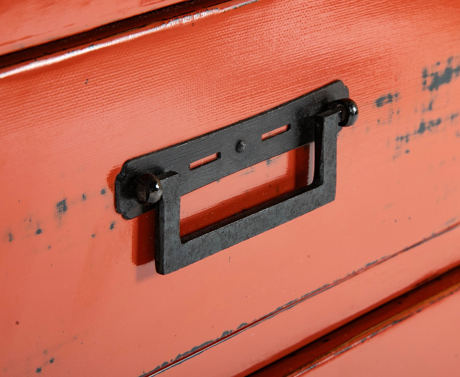 Japanese Red Lacquered "Choba Dansu" - Merchant's Storage Chest