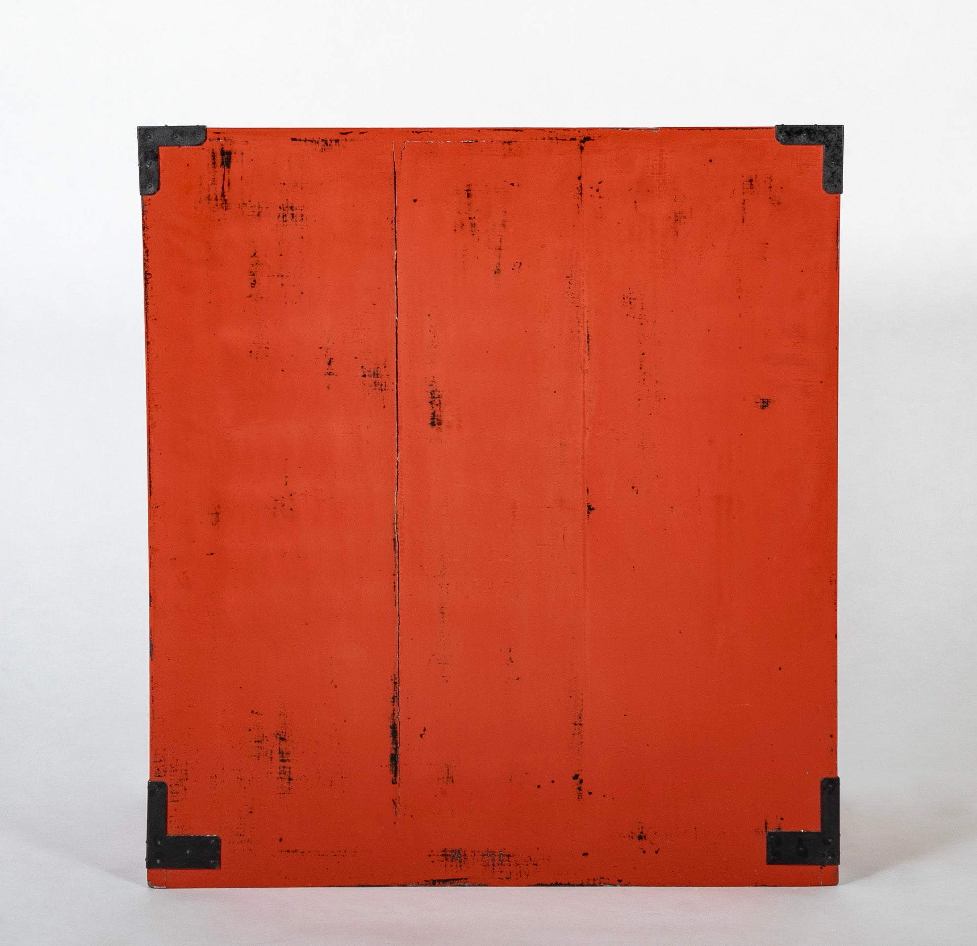 Japanese Red Lacquered "Choba Dansu" - Merchant's Storage Chest