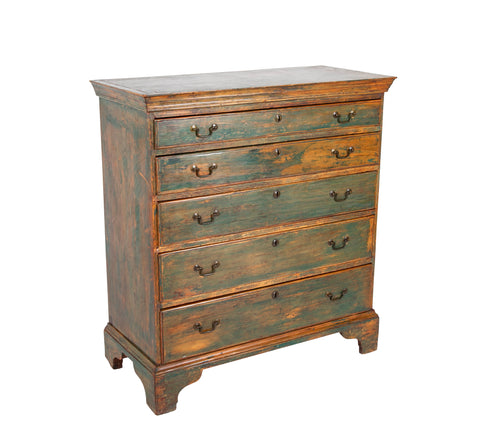 Chippendale Pine Chest Of Drawers