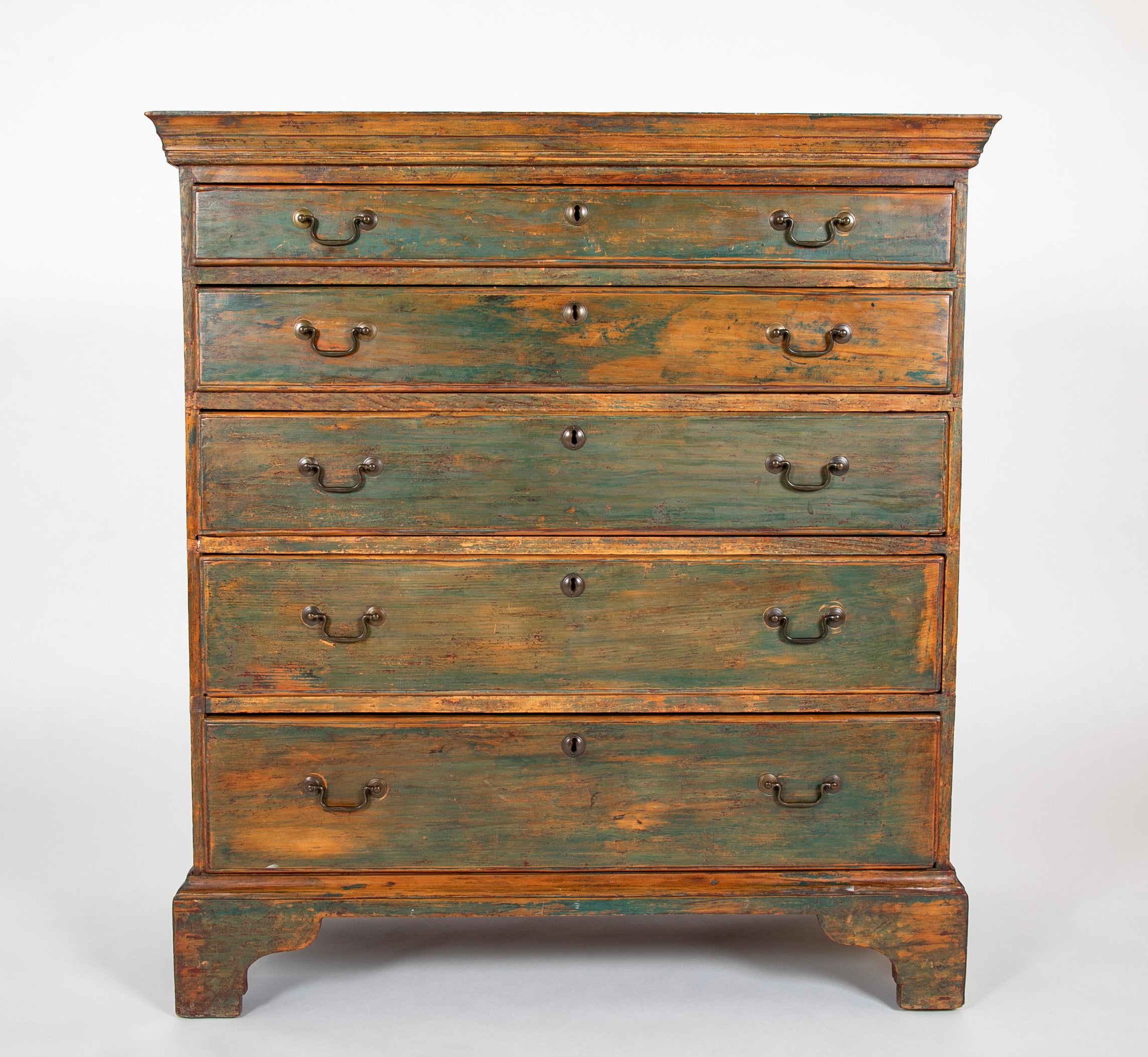 Chippendale Pine Chest Of Drawers