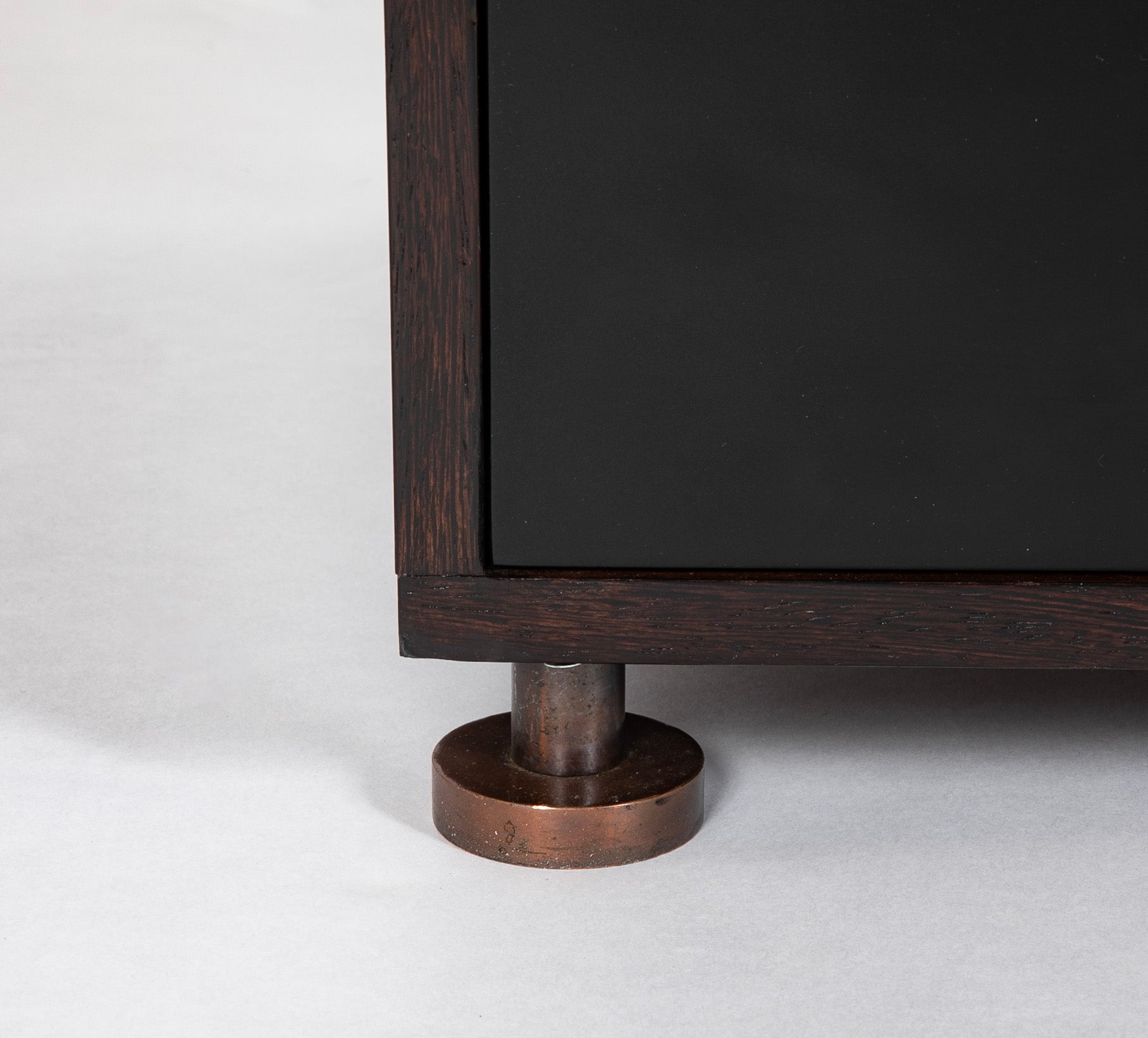 Jules Wabbes Chest of Wenge & Lacquered Wood with Bronze Fittings