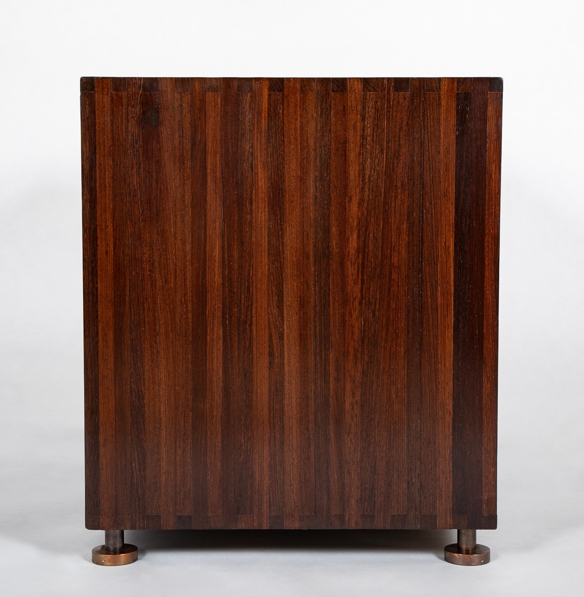Jules Wabbes Chest of Wenge & Lacquered Wood with Bronze Fittings