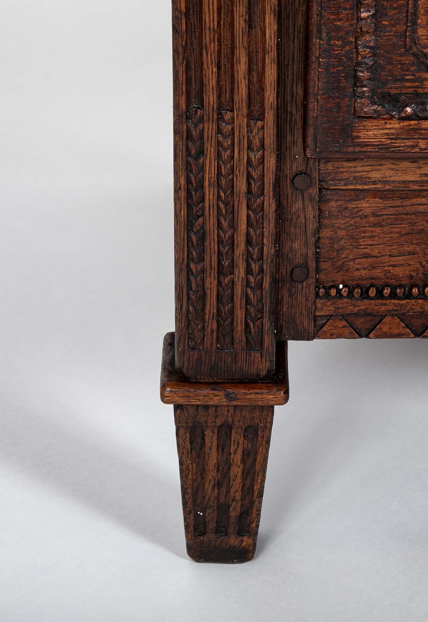 A French 18th Century Oak Chest With Brass Hardware