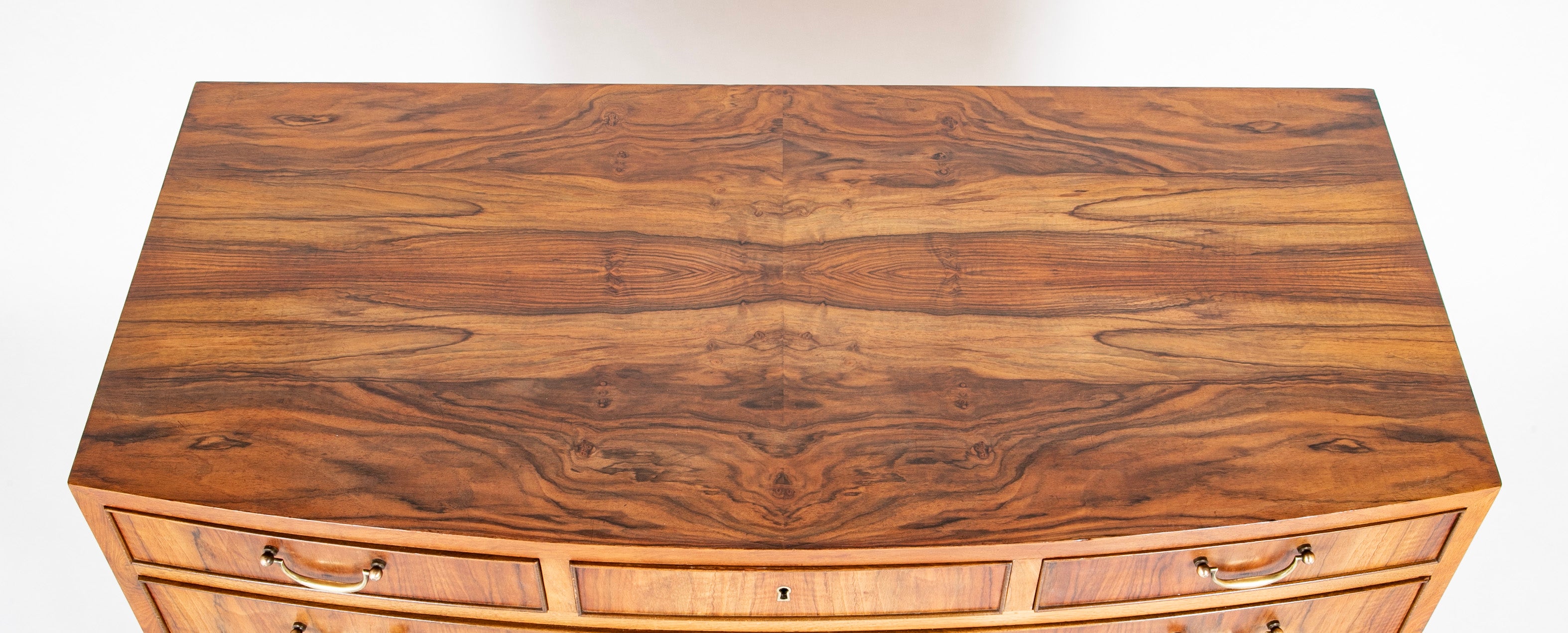 Walnut Three Over Three Drawer Commode
