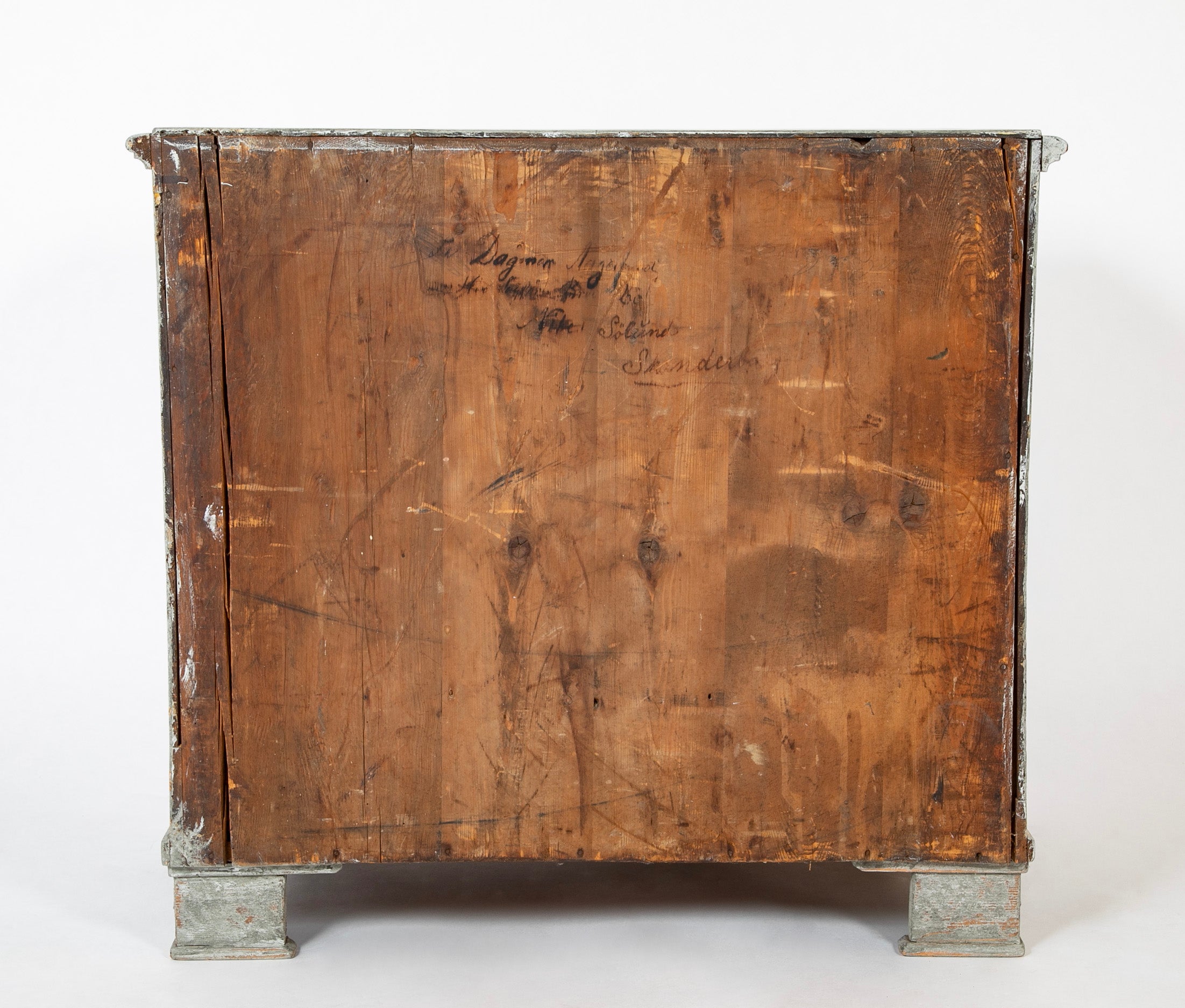 A Louis XVI White Painted Four Drawer Chest