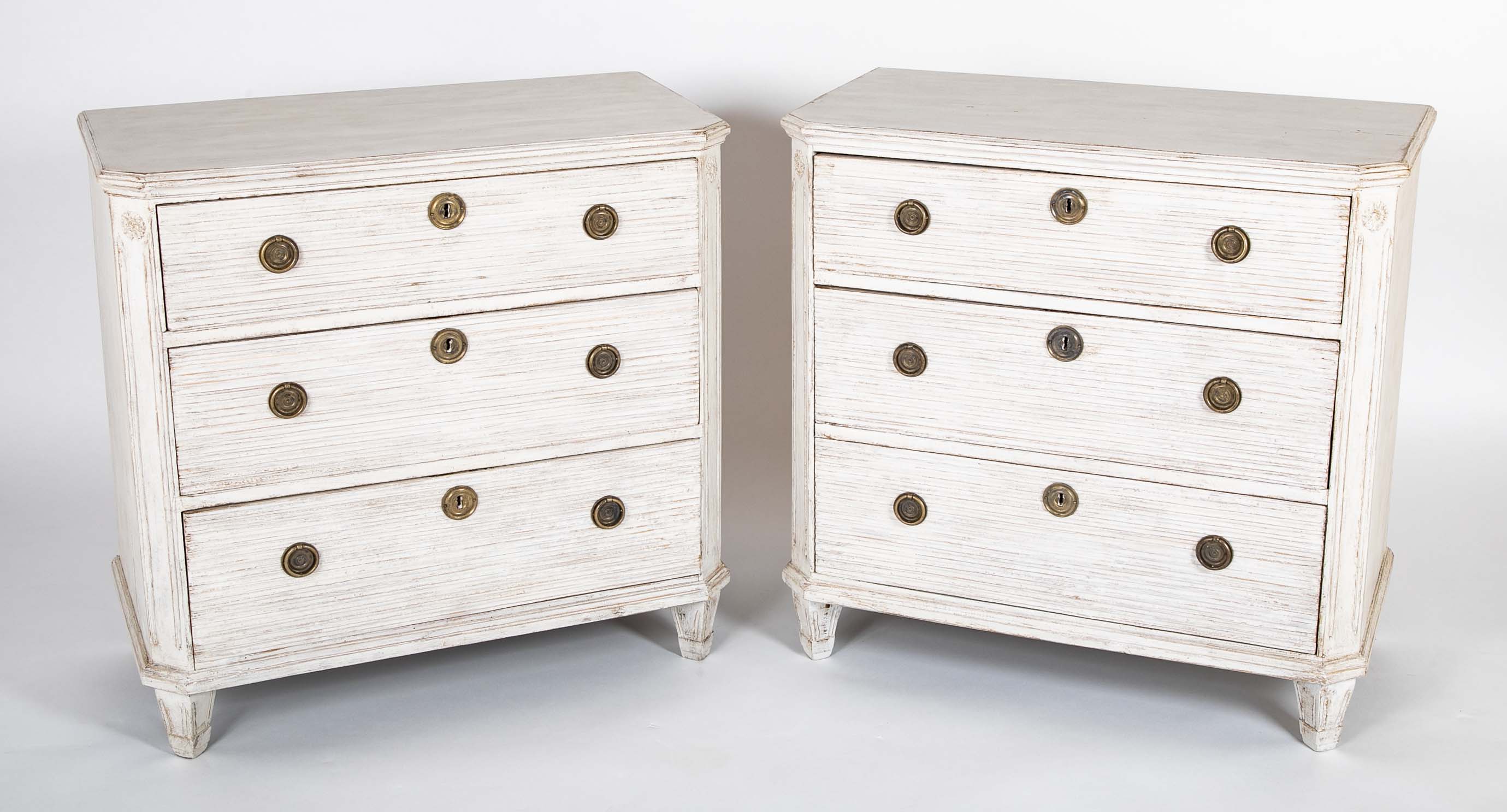 Pair of Gustavian Painted Chests of Drawers
