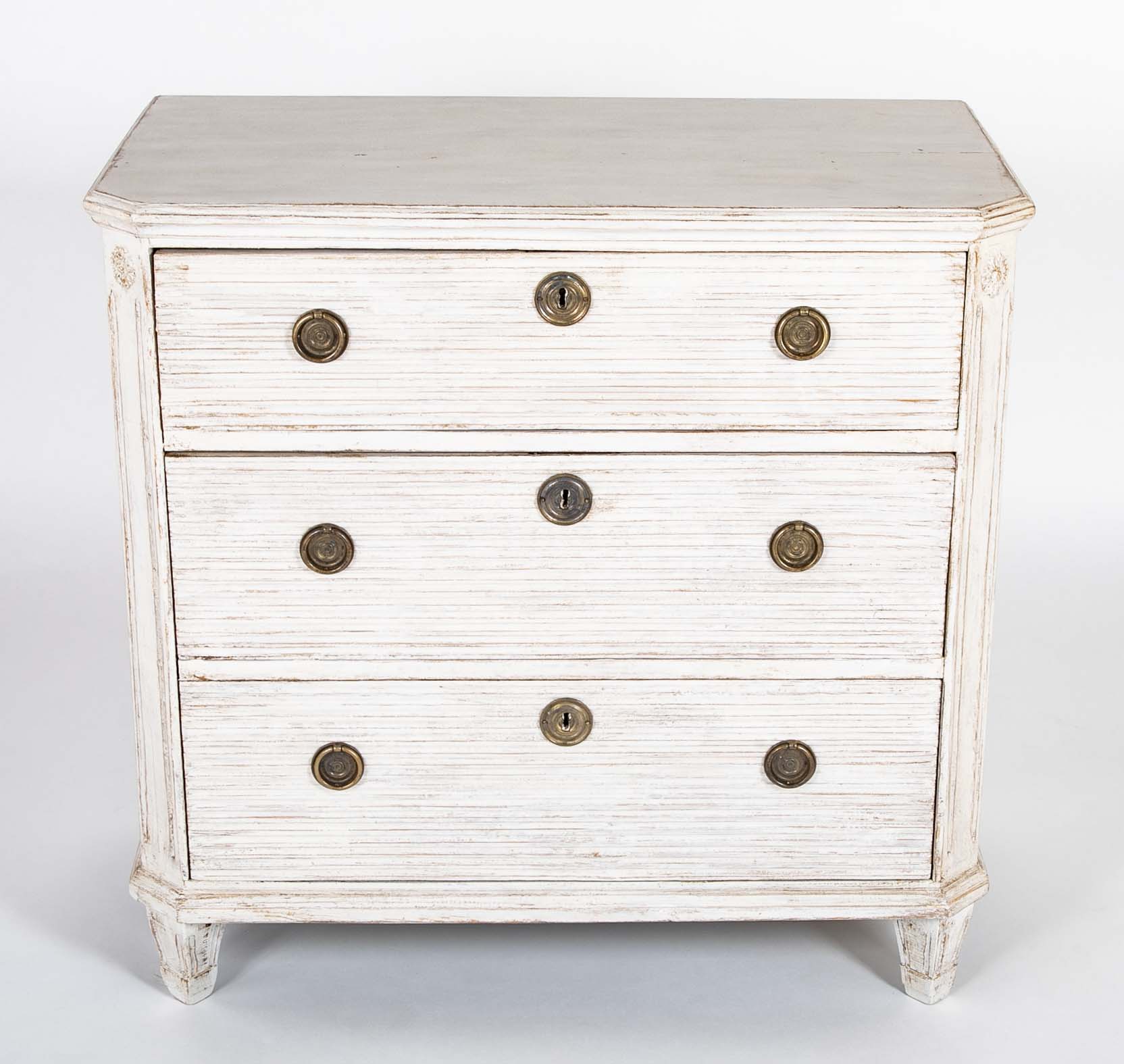 Pair of Gustavian Painted Chests of Drawers