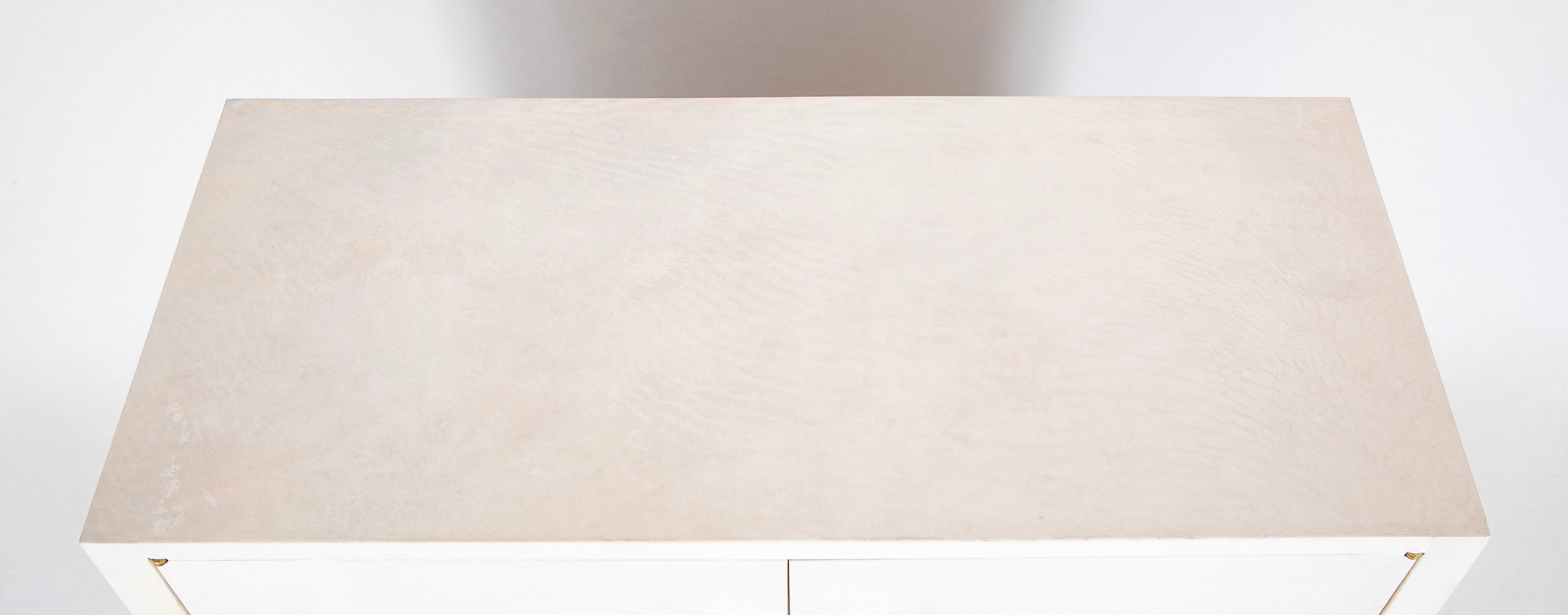 Pair of Two Door Parchment Cabinets in the Manner of Samuel Marx