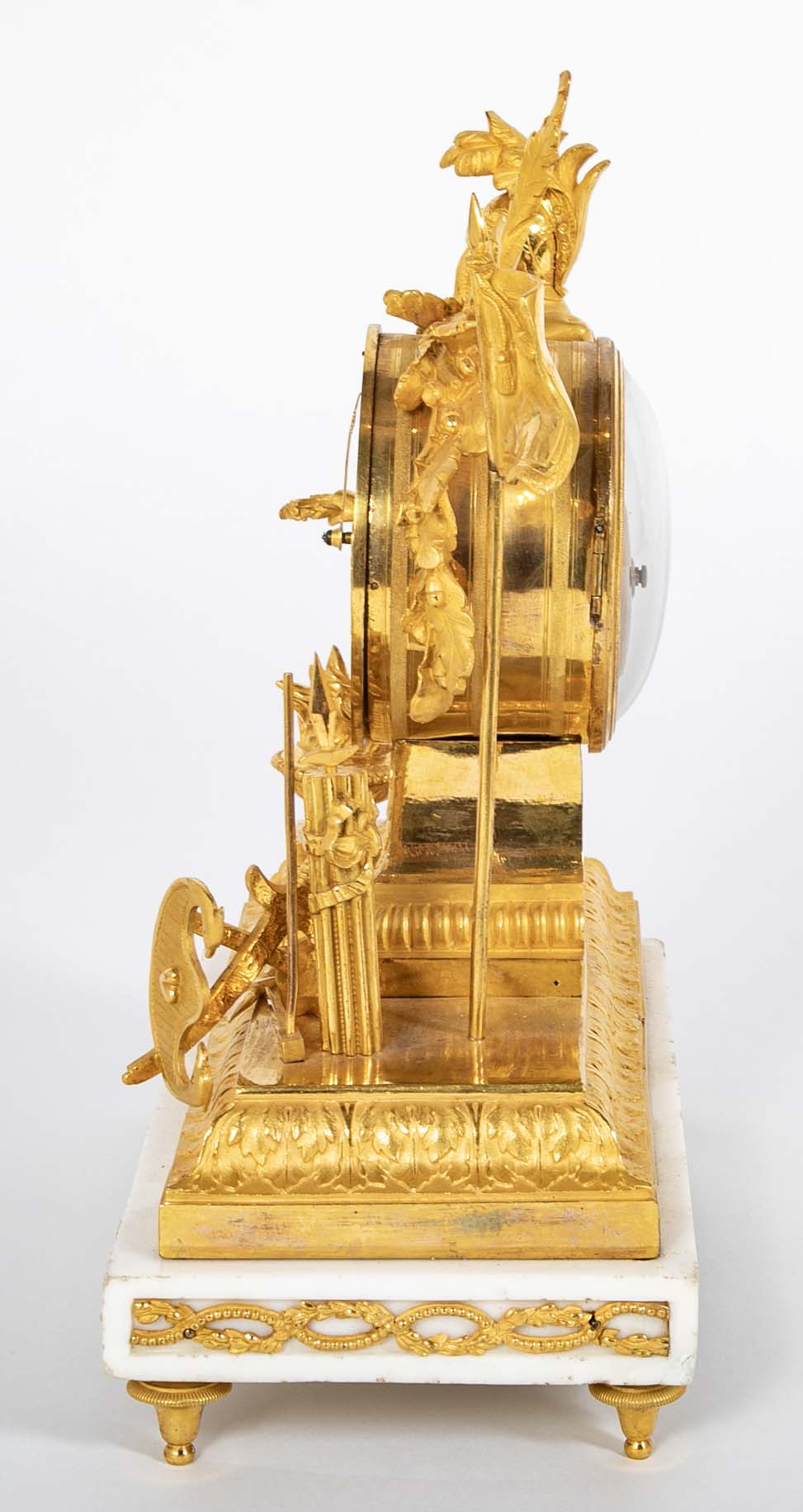 French Ormulu Mantel Clock Representing Aeneas