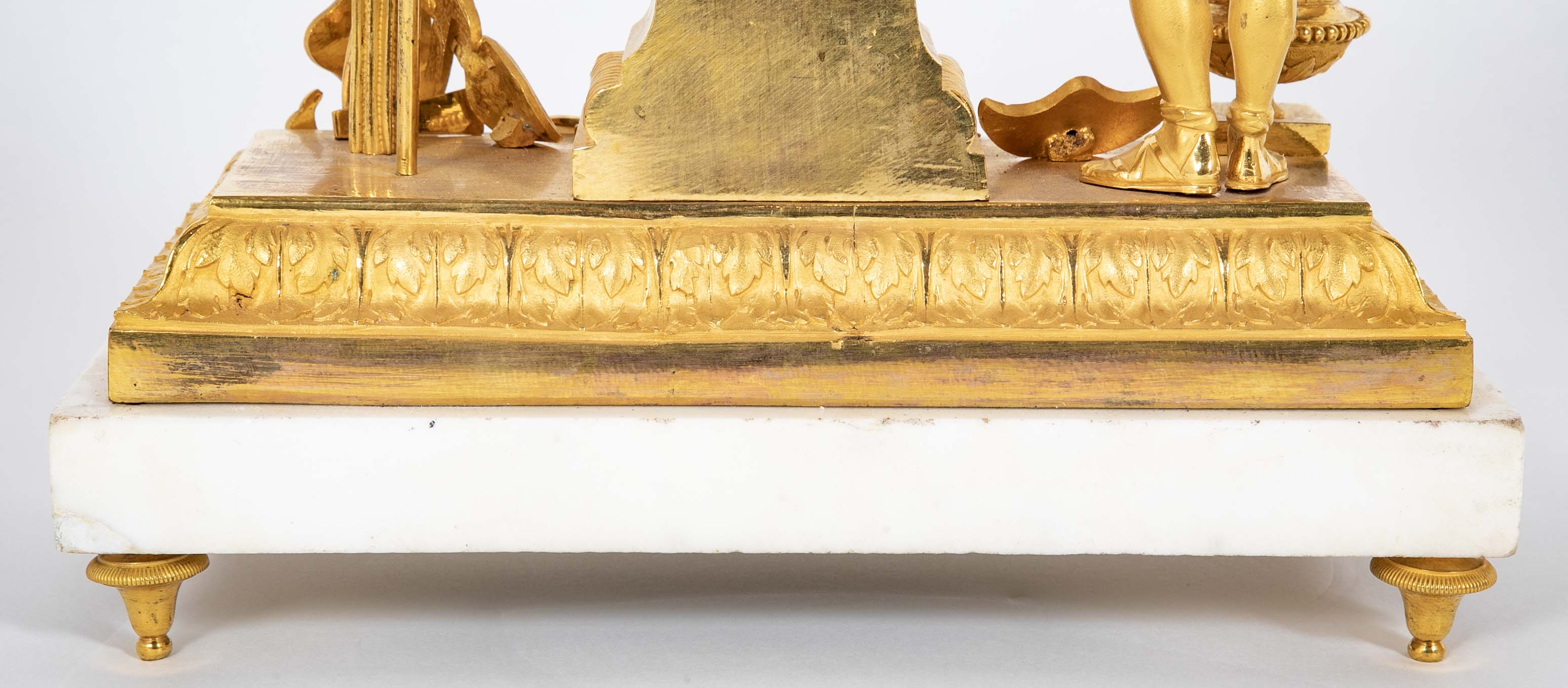 French Ormulu Mantel Clock Representing Aeneas