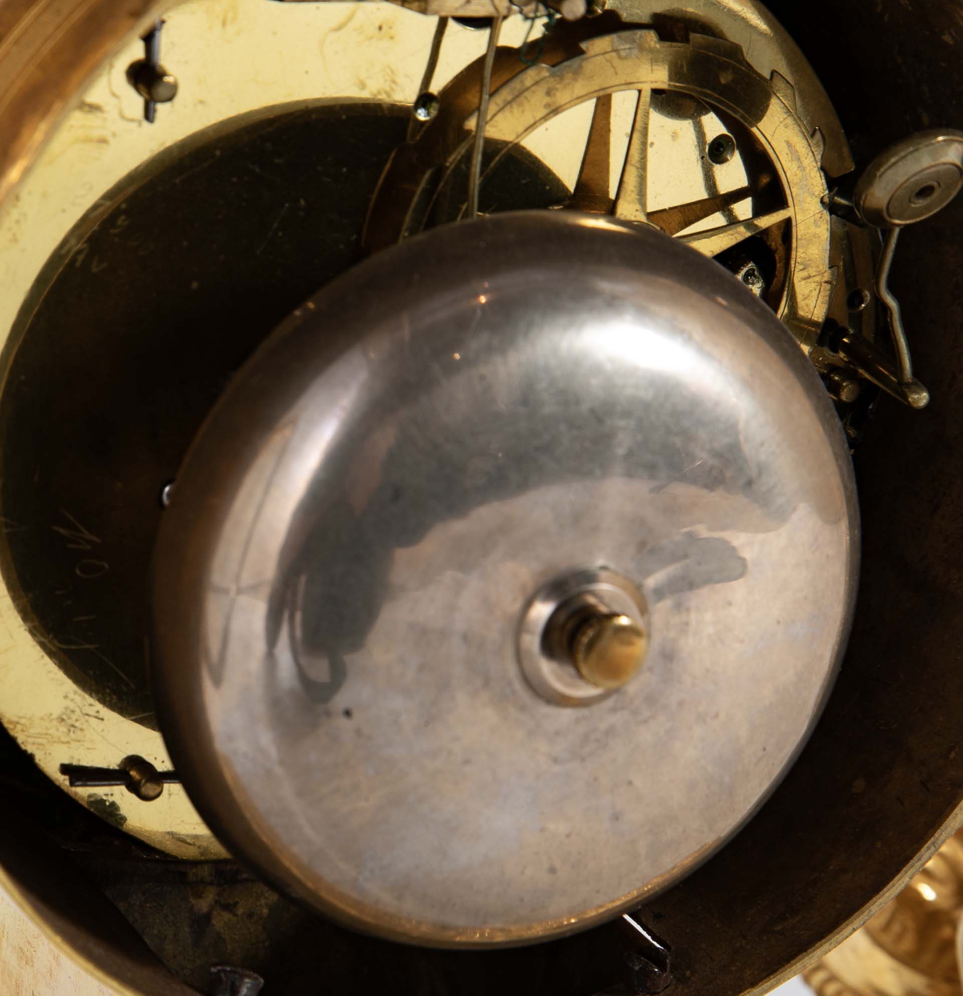 French Ormulu Mantel Clock Representing Aeneas