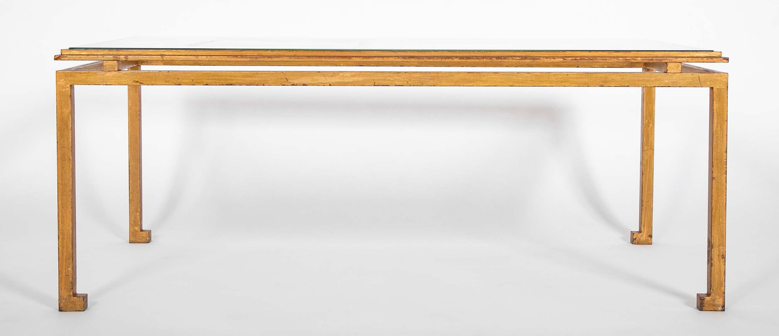 Roger Thibier (1926-2001) Attributed Glass Top Table
