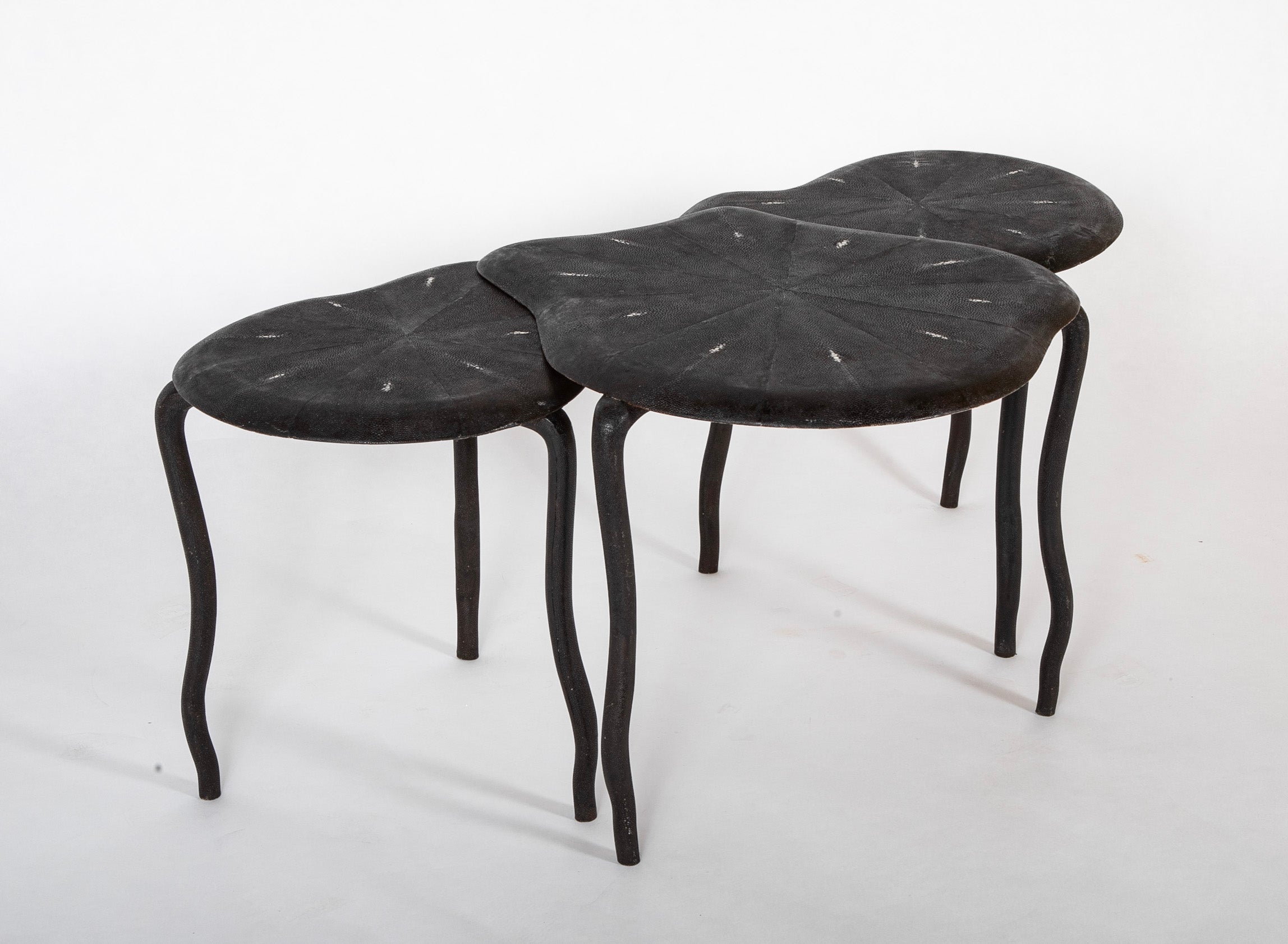 R & Y Agousti Three Part Shagreen Coffee Table