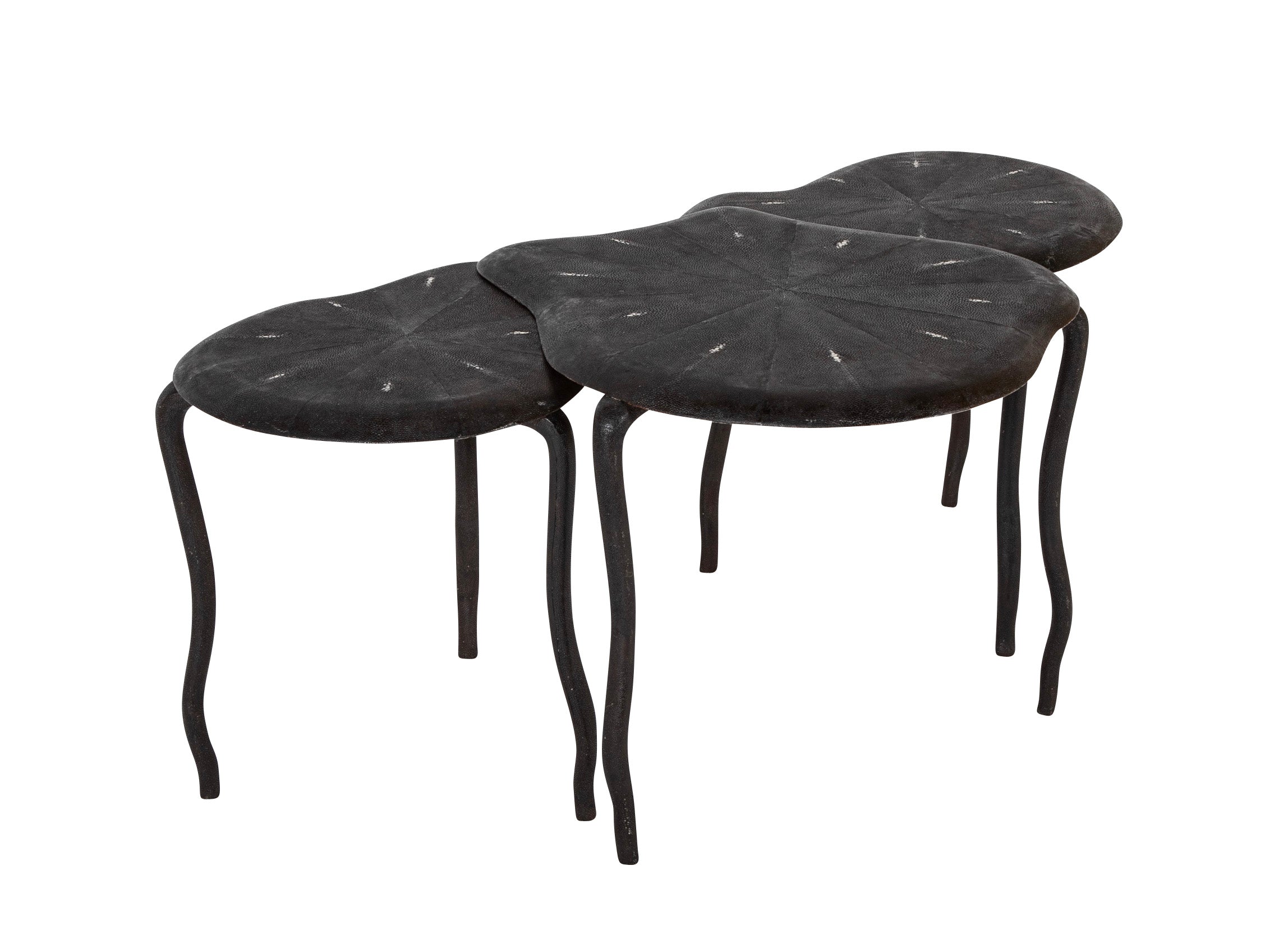 R & Y Agousti Three Part Shagreen Coffee Table