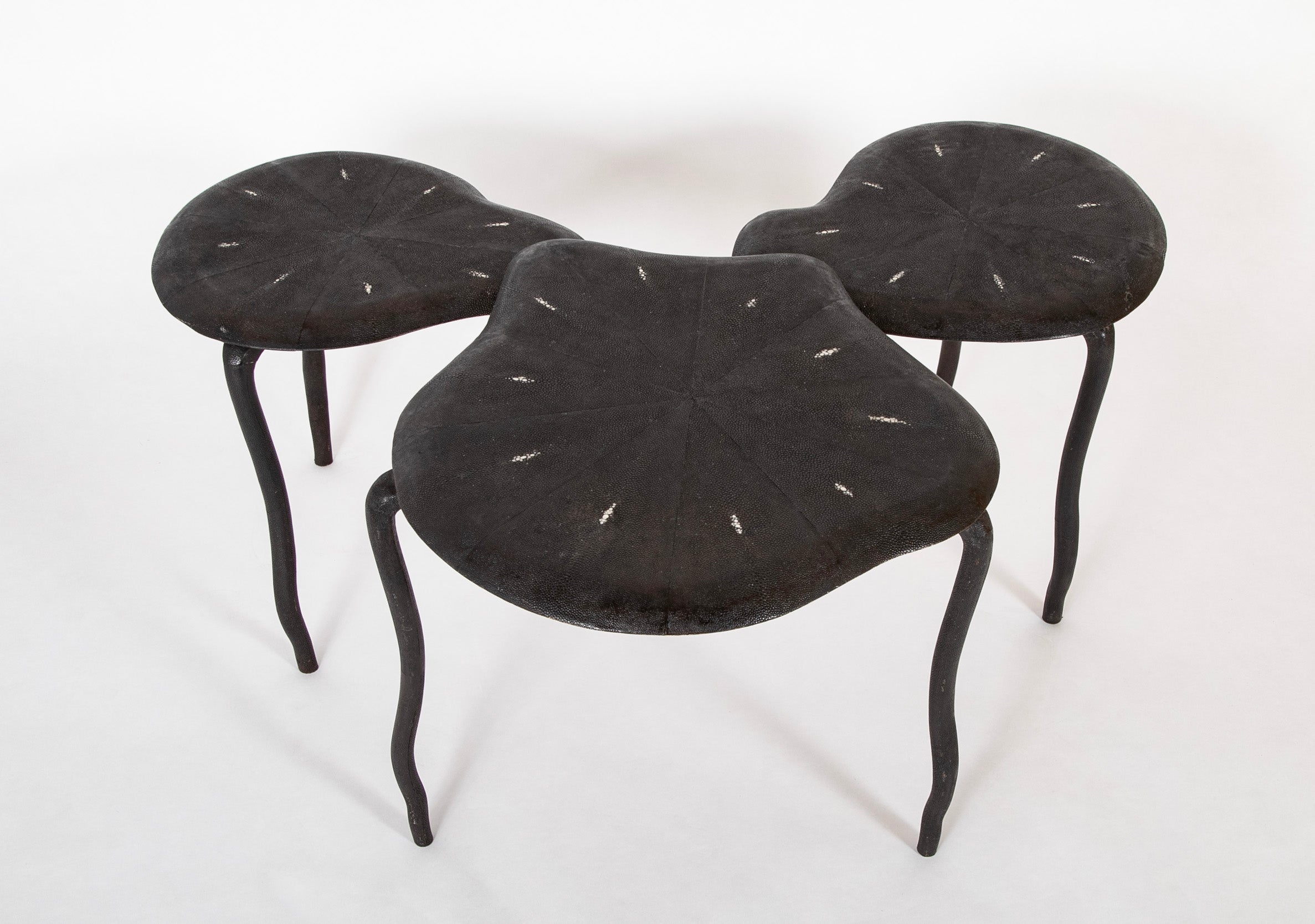 R & Y Agousti Three Part Shagreen Coffee Table