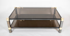 Karl Springer Brass & Glass Coffee Table