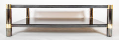 Karl Springer Brass & Glass Coffee Table