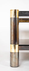 Karl Springer Brass & Glass Coffee Table