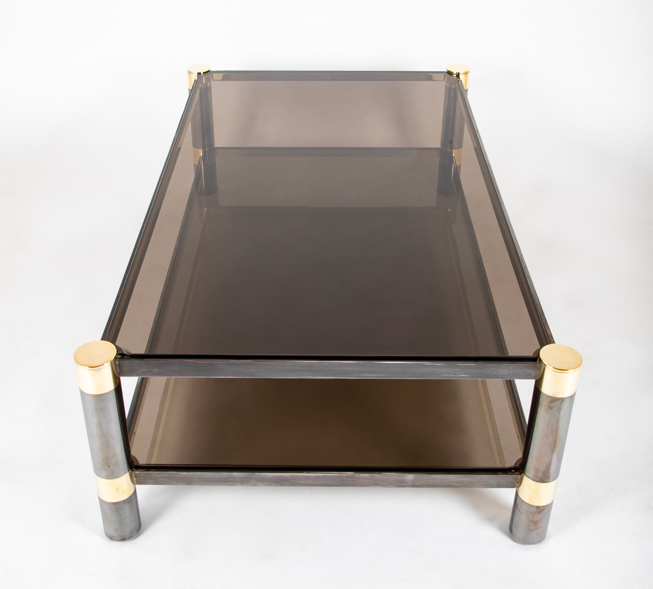Karl Springer Brass & Glass Coffee Table