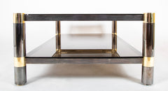 Karl Springer Brass & Glass Coffee Table
