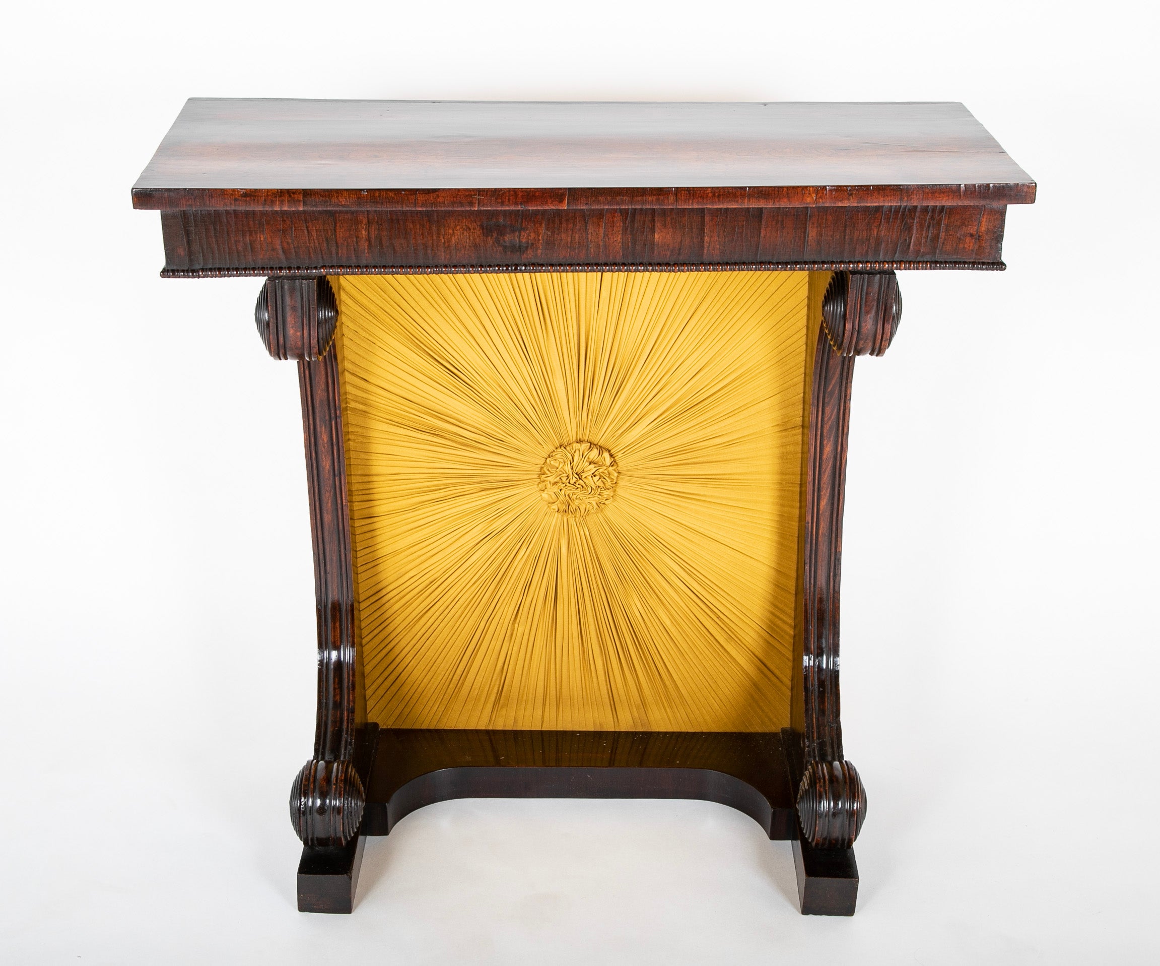 Pair of Late English William IV Carved Console Tables